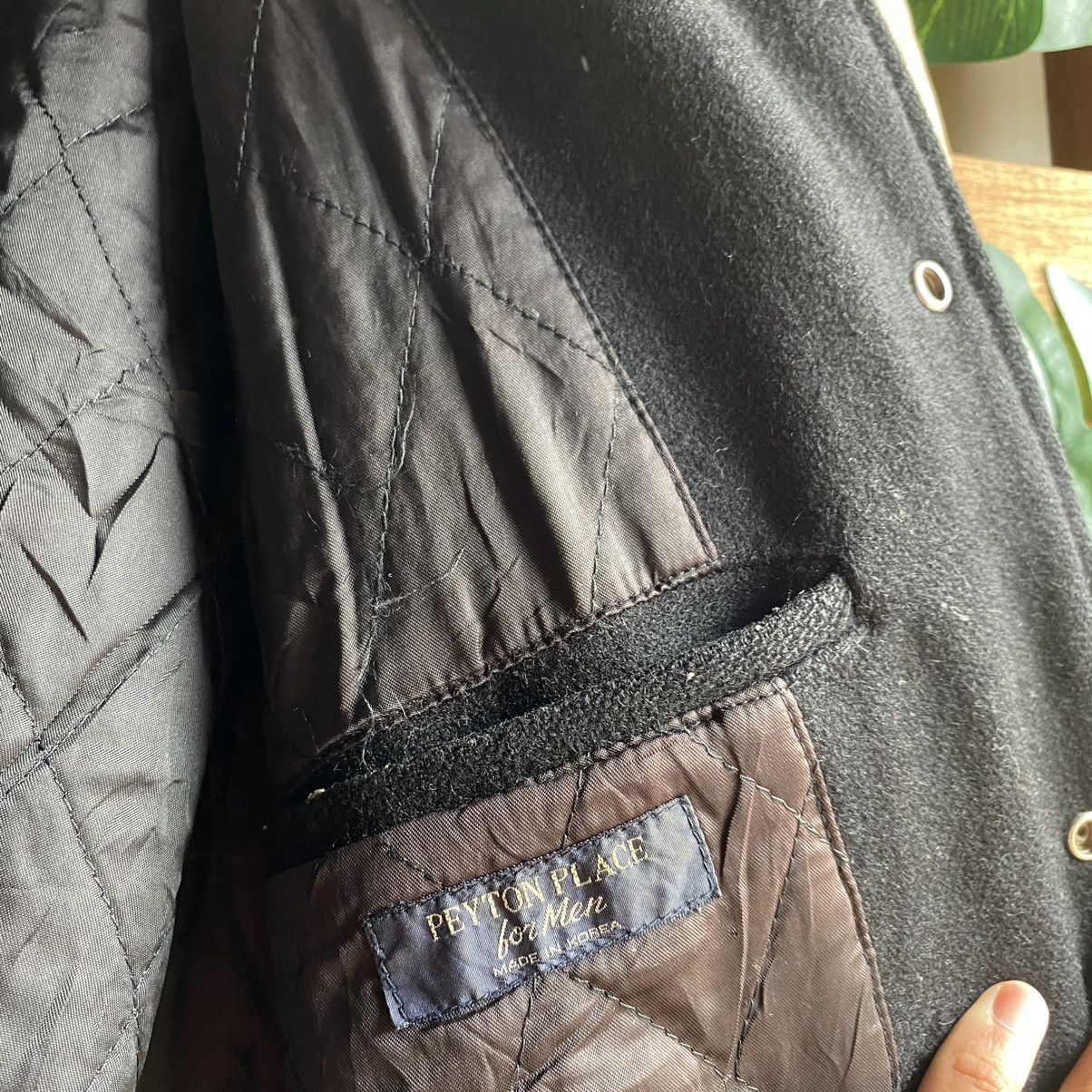 Japanese Brand × PPFM PPFM Varsity Wool Leather Jacket Beige Size US L / EU 52-54 / 3 - 18 Thumbnail
