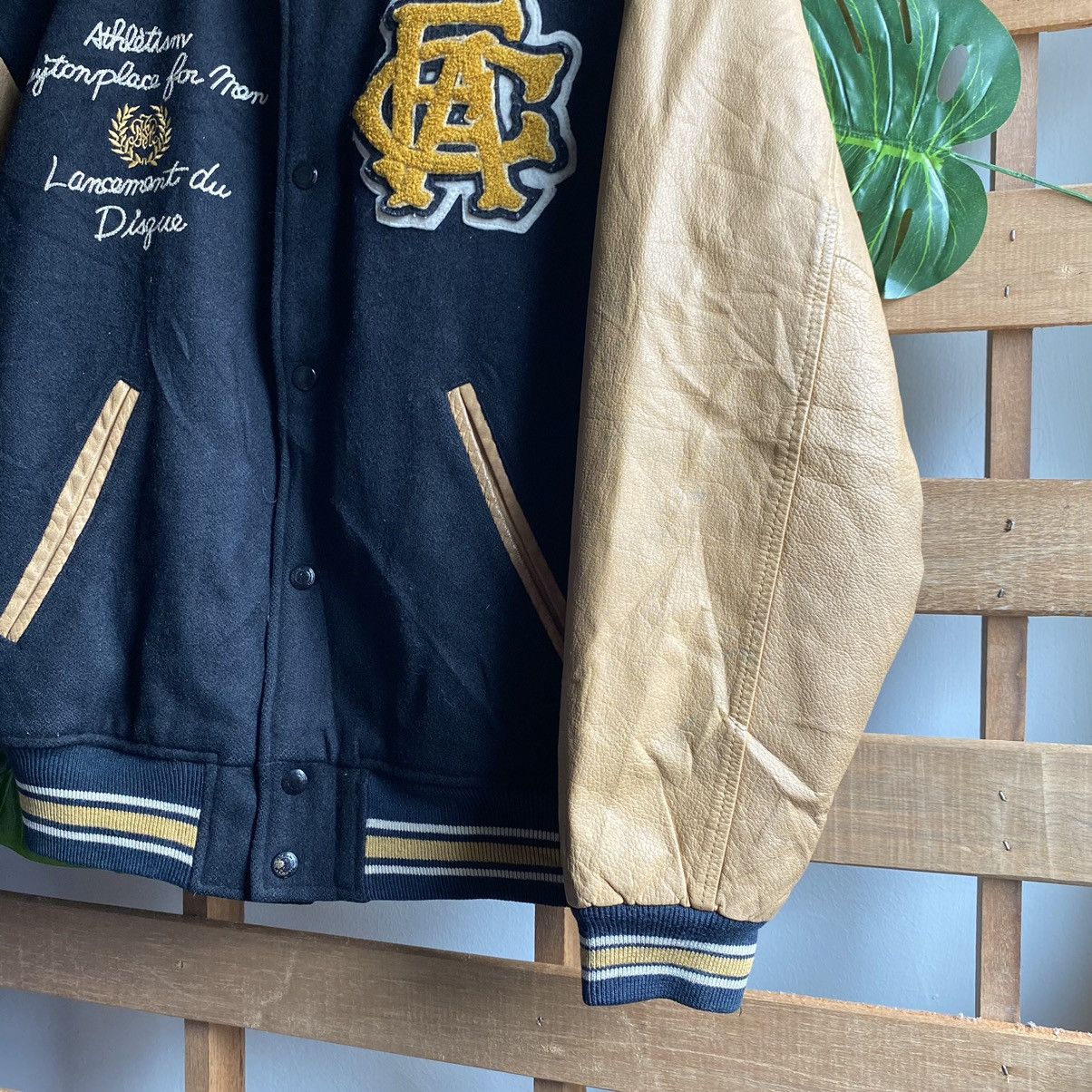 Japanese Brand × PPFM PPFM Varsity Wool Leather Jacket Beige Size US L / EU 52-54 / 3 - 11 Thumbnail