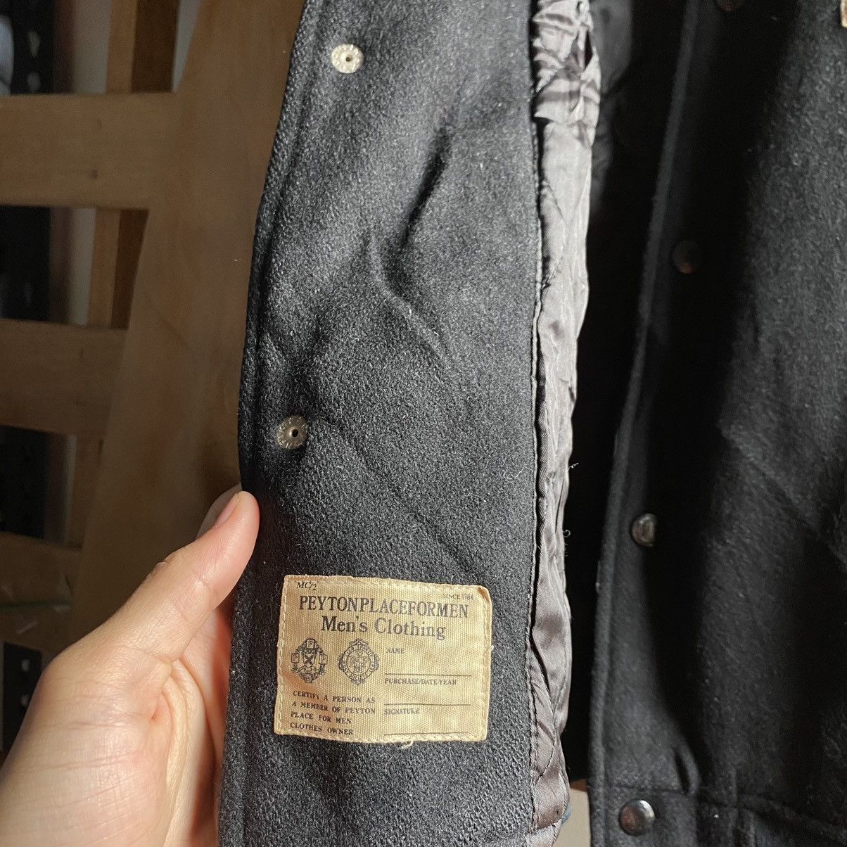 Japanese Brand × PPFM PPFM Varsity Wool Leather Jacket Beige Size US L / EU 52-54 / 3 - 21 Thumbnail