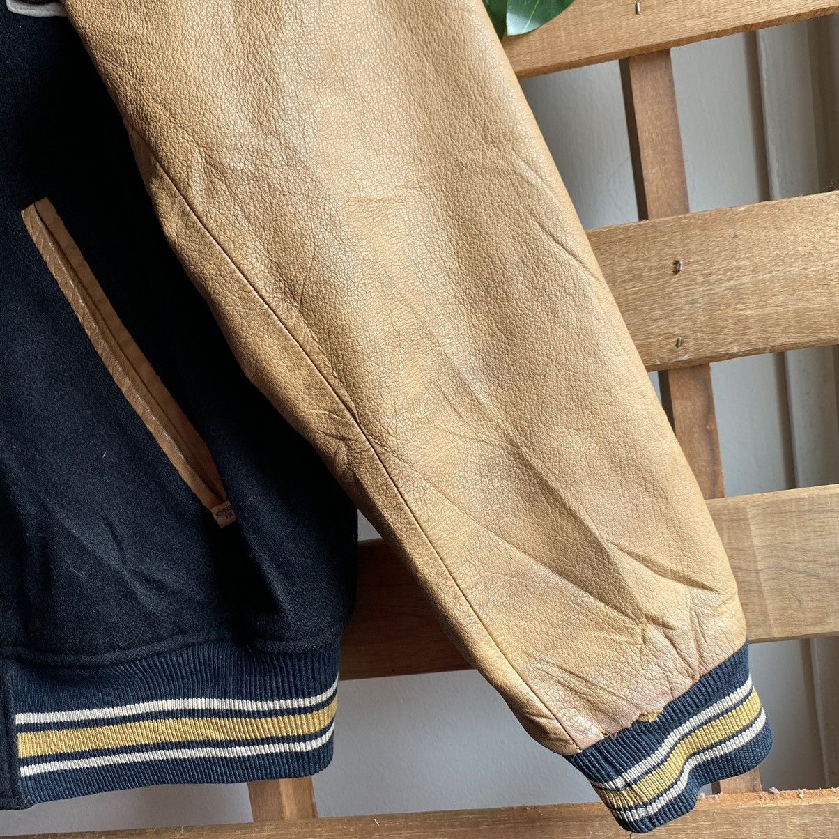 Japanese Brand × PPFM PPFM Varsity Wool Leather Jacket Beige Size US L / EU 52-54 / 3 - 8 Thumbnail