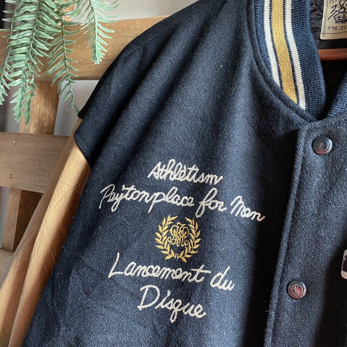 Japanese Brand × PPFM PPFM Varsity Wool Leather Jacket Beige Size US L / EU 52-54 / 3 - 12 Thumbnail