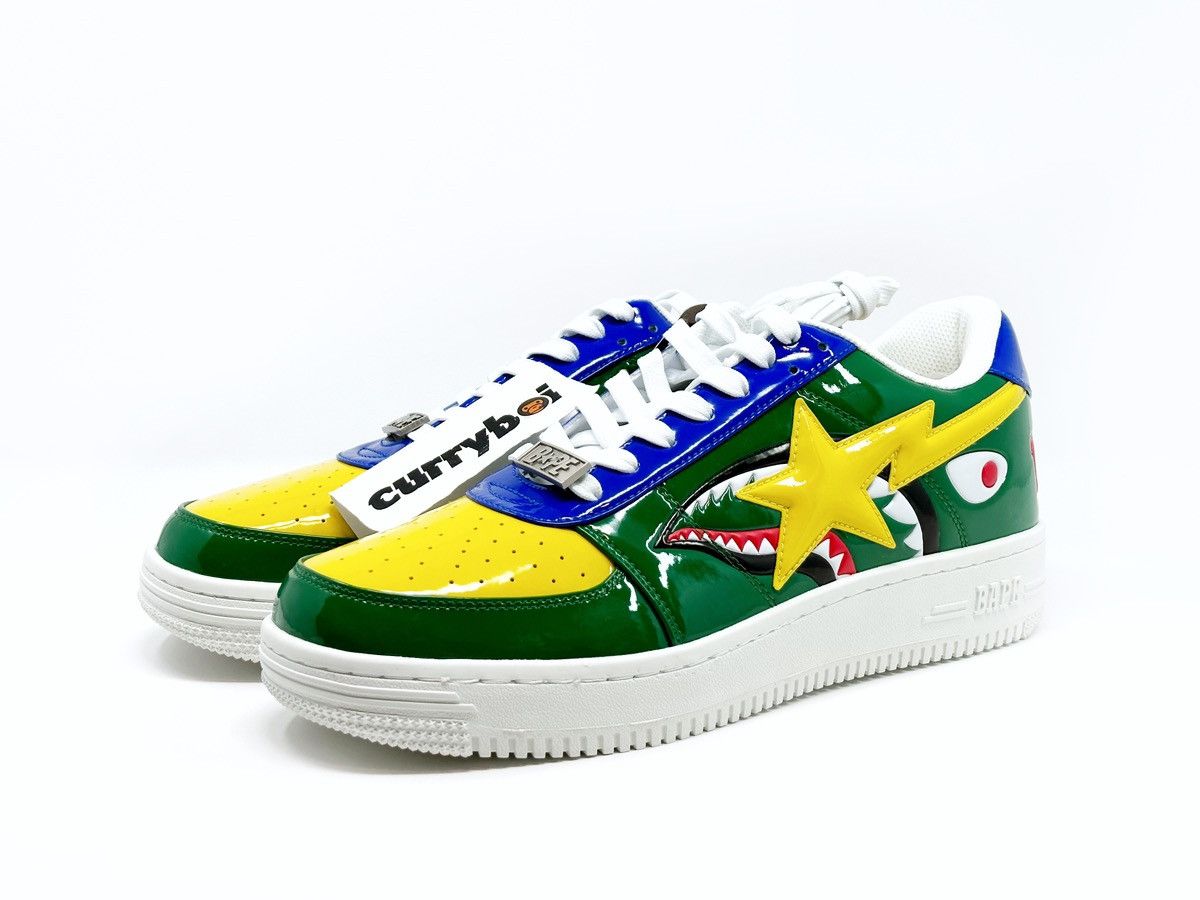 Bape A Bathing Ape Bape Sta Low M2 20th Anniversary Patent Green Size US 12 / EU 45 - 6 Thumbnail