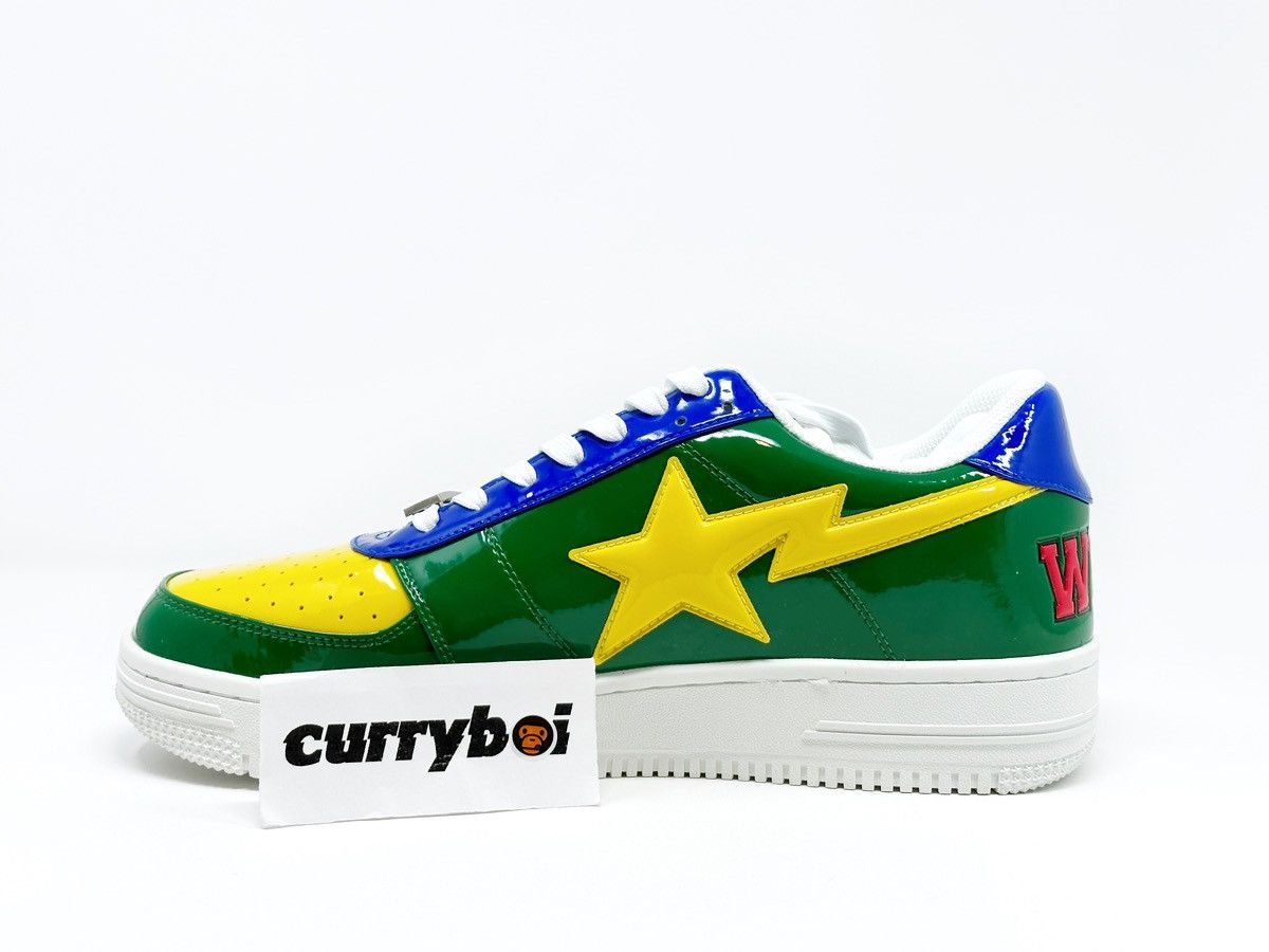 Bape A Bathing Ape Bape Sta Low M2 20th Anniversary Patent Green Size US 12 / EU 45 - 8 Thumbnail