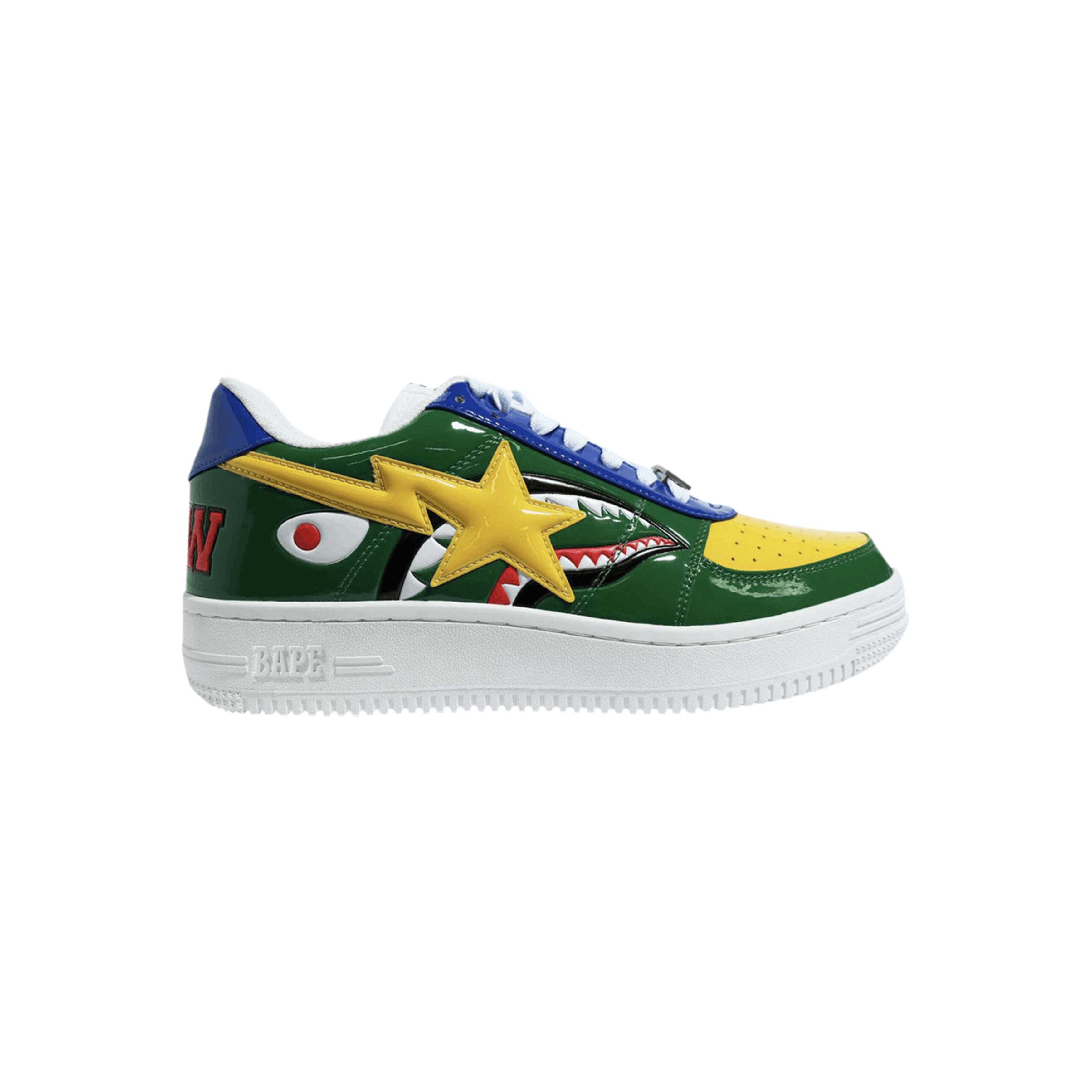 Bape A Bathing Ape Bape Sta Low M2 20th Anniversary Patent Green Size US 12 / EU 45 - 1 Thumbnail