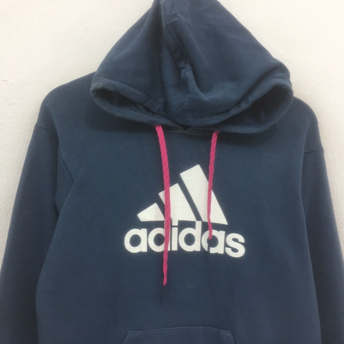 Adidas × Vintage Vintage Adidas Hoodie Sweatshirt Big Logo Adidas Size US M / EU 48-50 / 2 - 2 Thumbnail