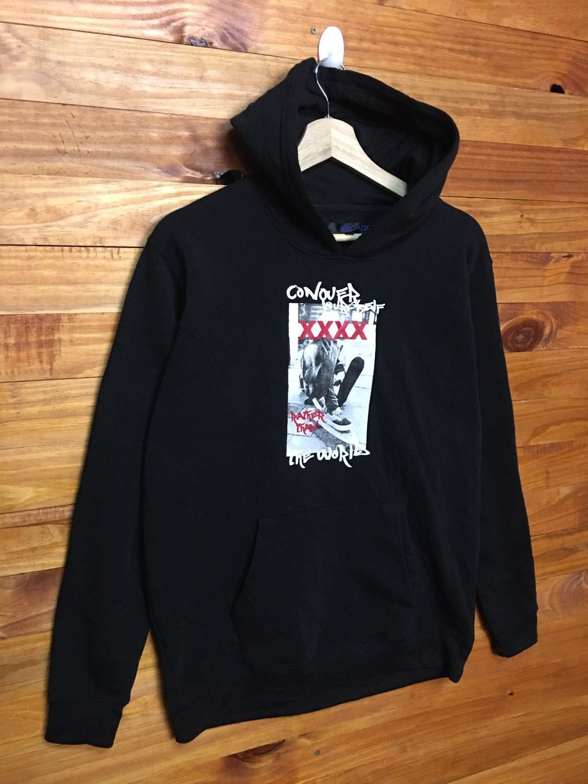 Japanese Brand NICE DESIGN SKATE PRINT HOODIE Size US M / EU 48-50 / 2 - 2 Thumbnail