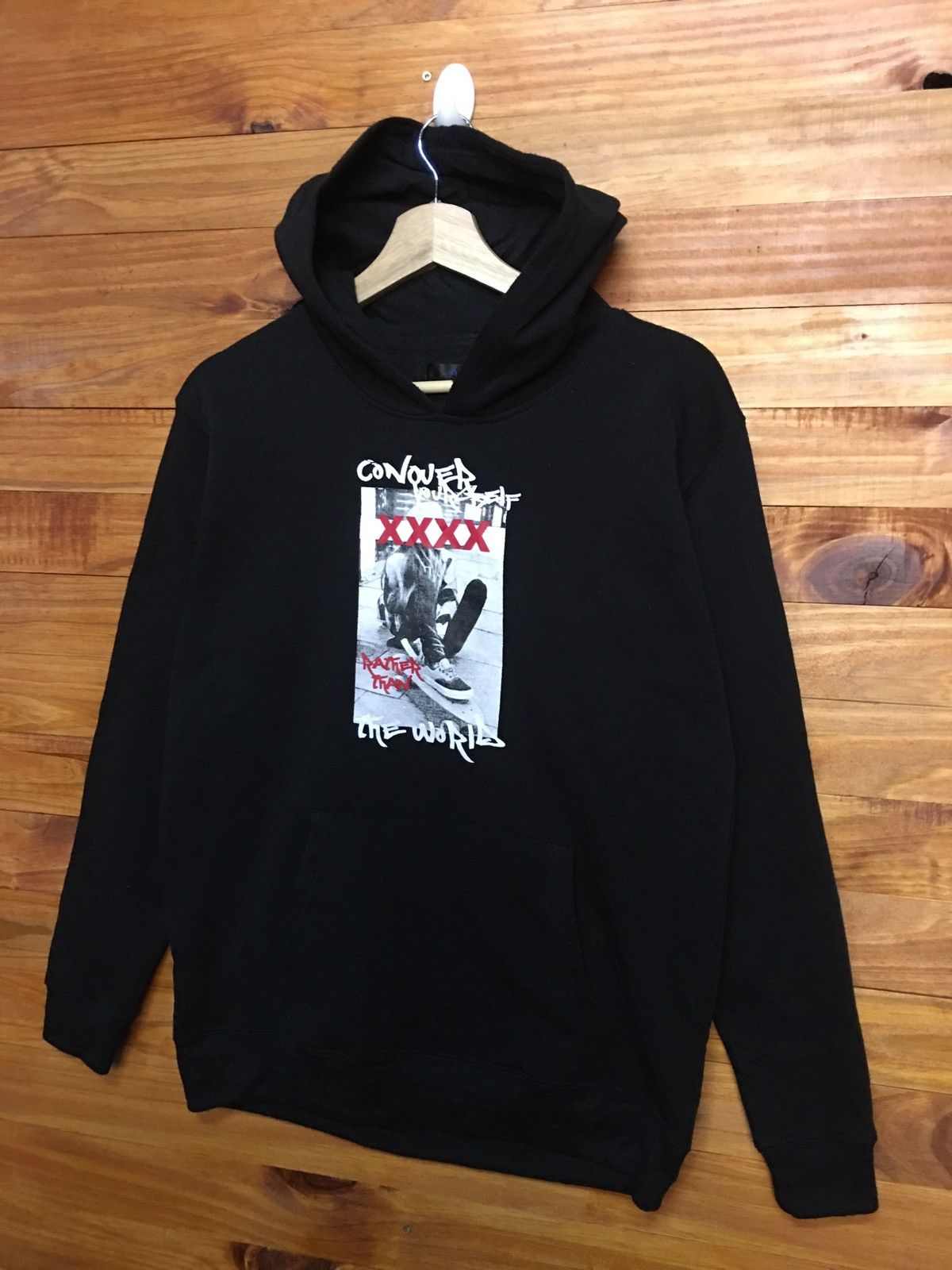 Japanese Brand NICE DESIGN SKATE PRINT HOODIE Size US M / EU 48-50 / 2 - 3 Thumbnail
