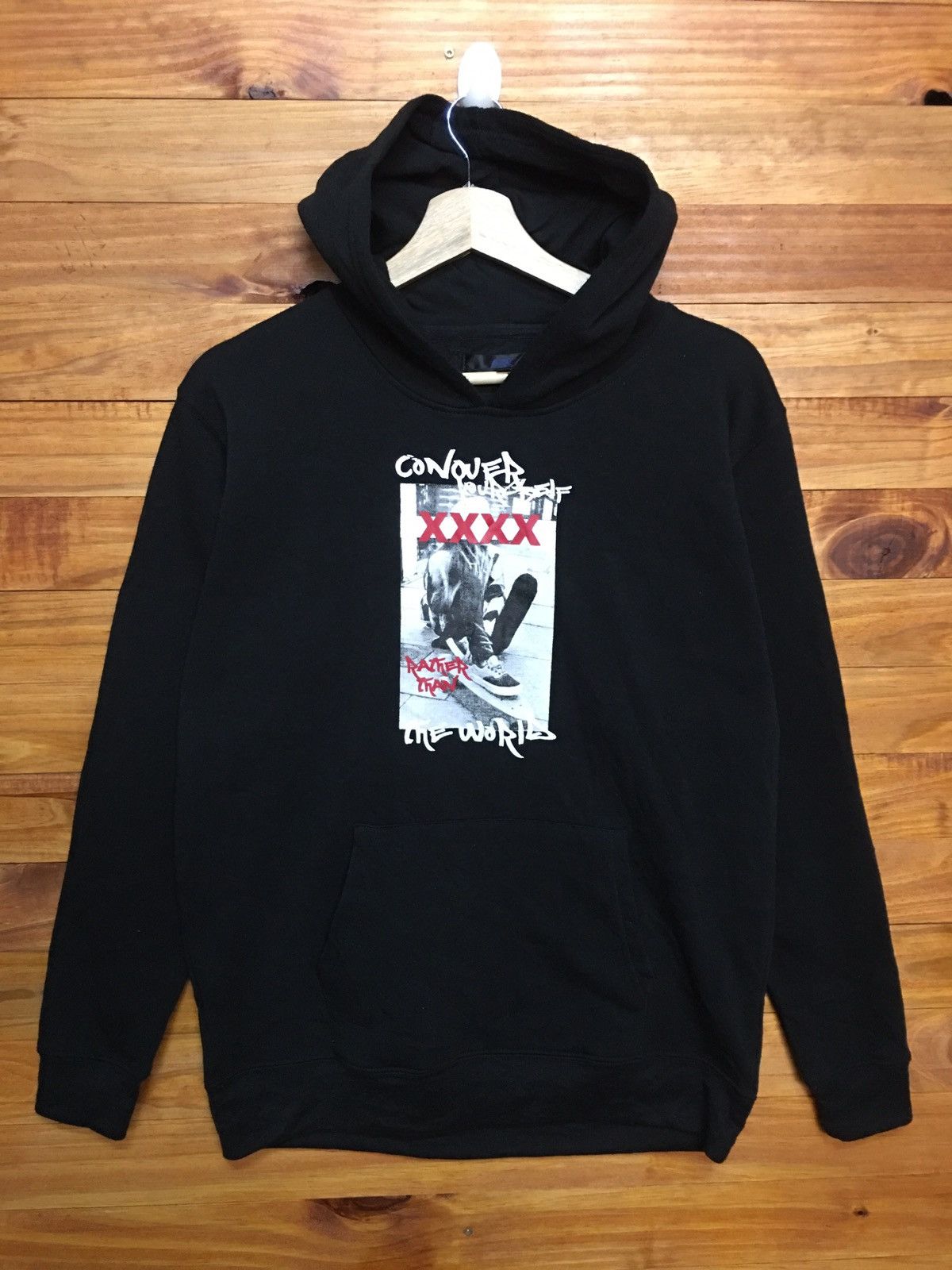 Japanese Brand NICE DESIGN SKATE PRINT HOODIE Size US M / EU 48-50 / 2 - 1 Thumbnail