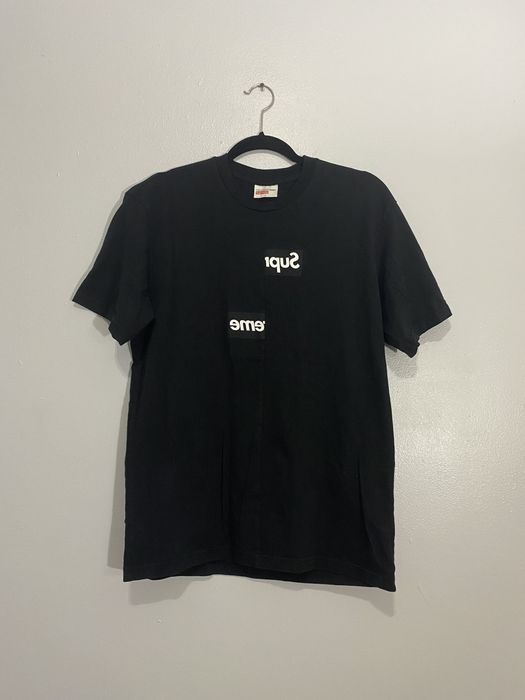 Supreme Comme des Garcons SHIRT Split Box Logo Tee Black Men's - FW18 - US