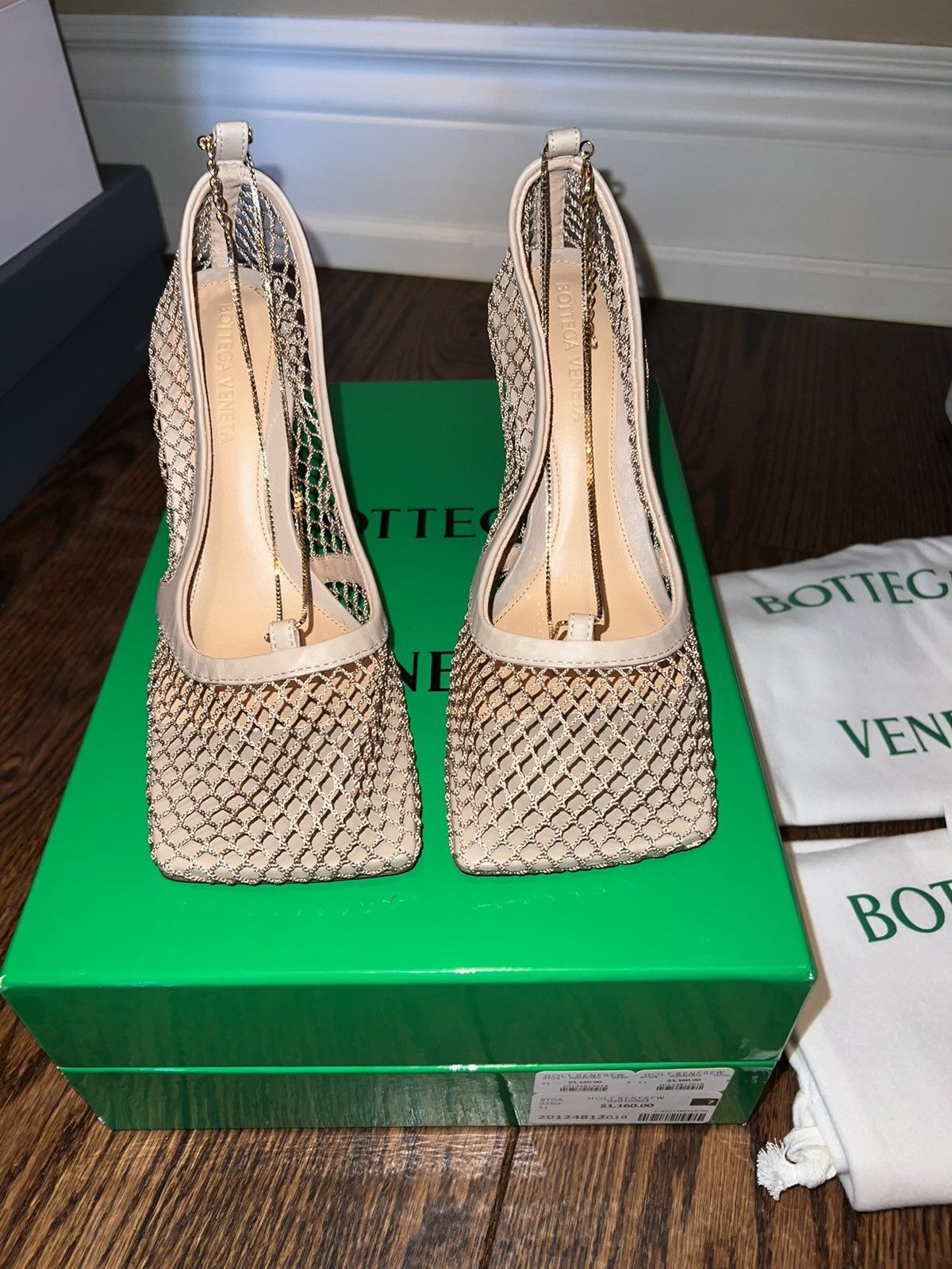 Bottega Veneta stretch web heels