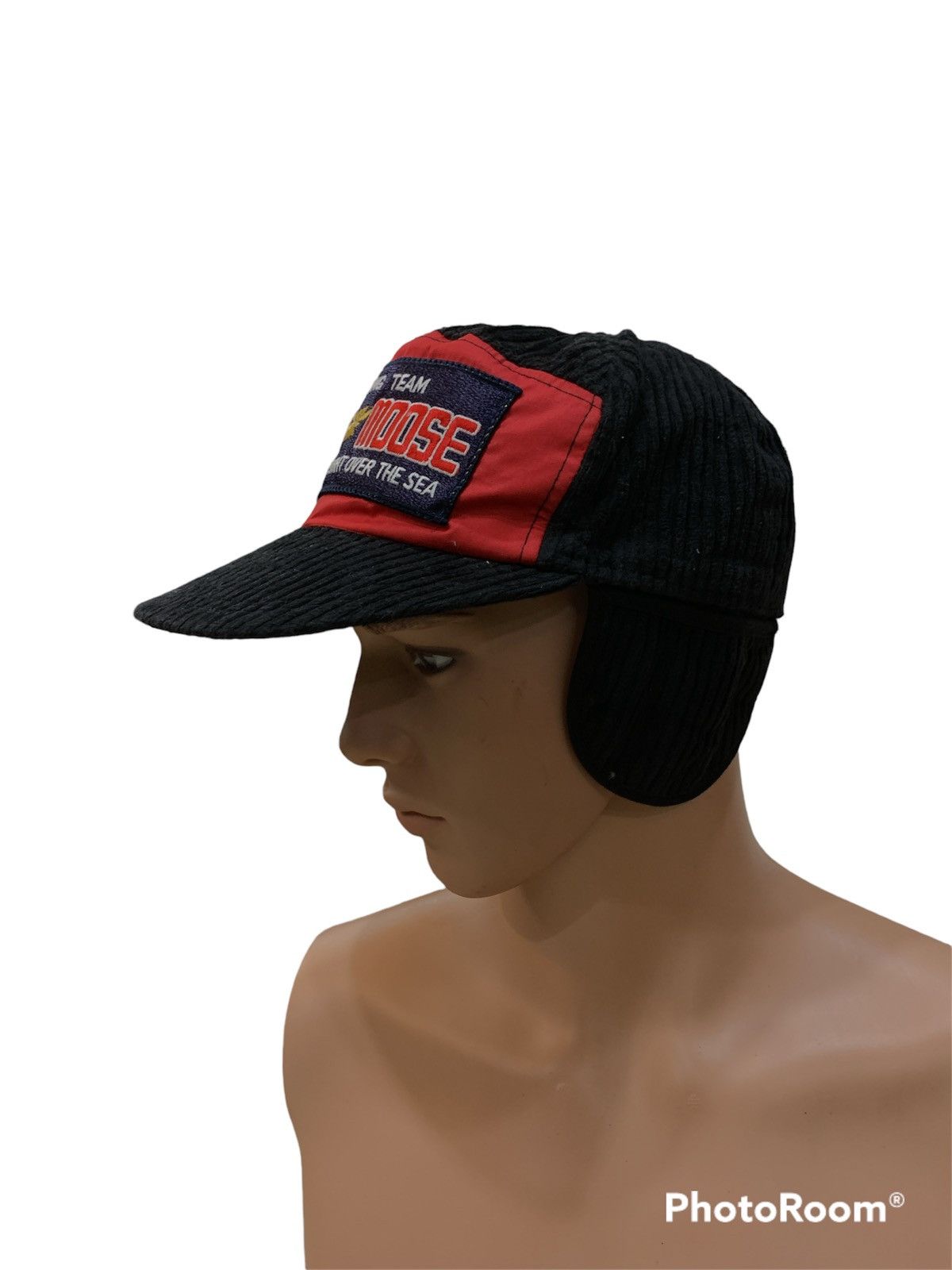 Vintage VTG WILD MOOSE RACING TEAM EAR FLAPS CORDUROY CAP HAT Size ONE SIZE - 2 Thumbnail