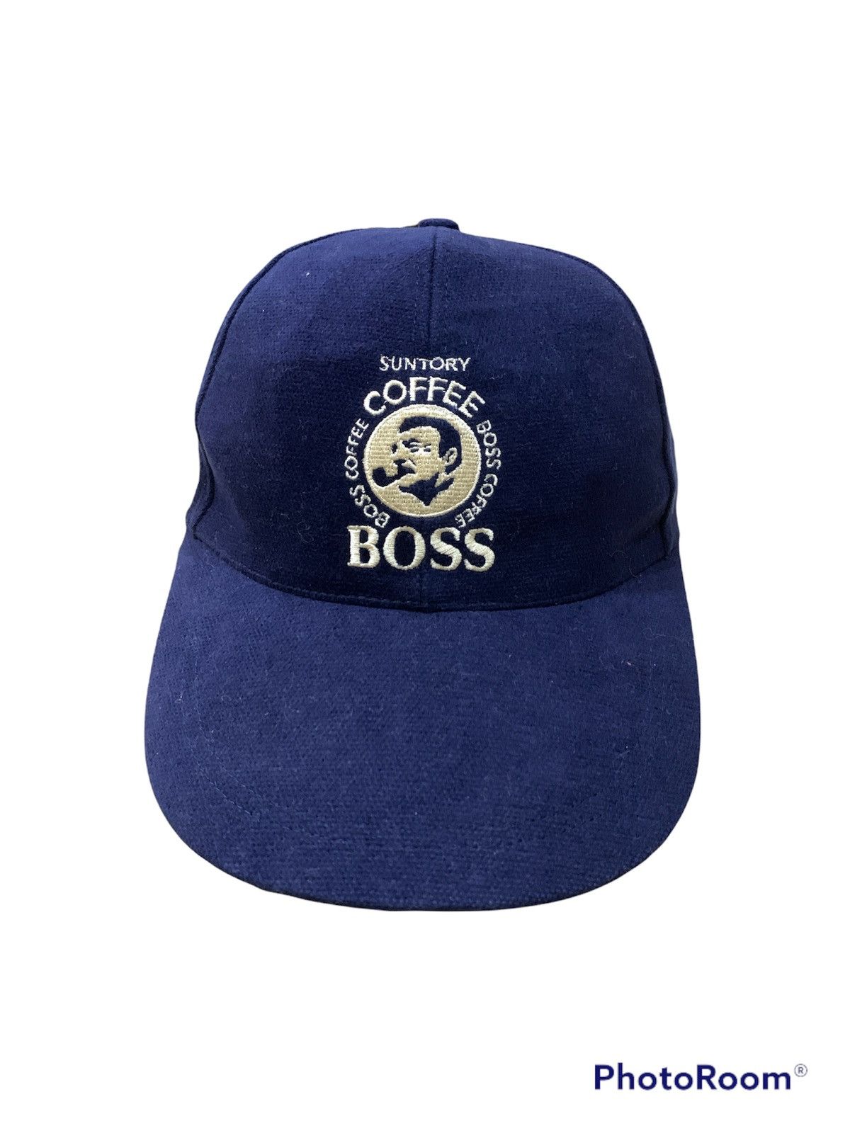 image of Vintage VTG Suntory Boss Coffee Baseball Cap in Blue, Men's