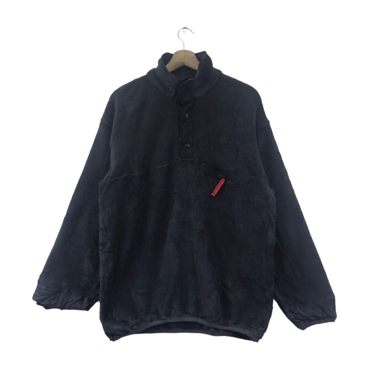 JACK WOLFSKIN Retro Sherpa Black Fleece Sweatshirt