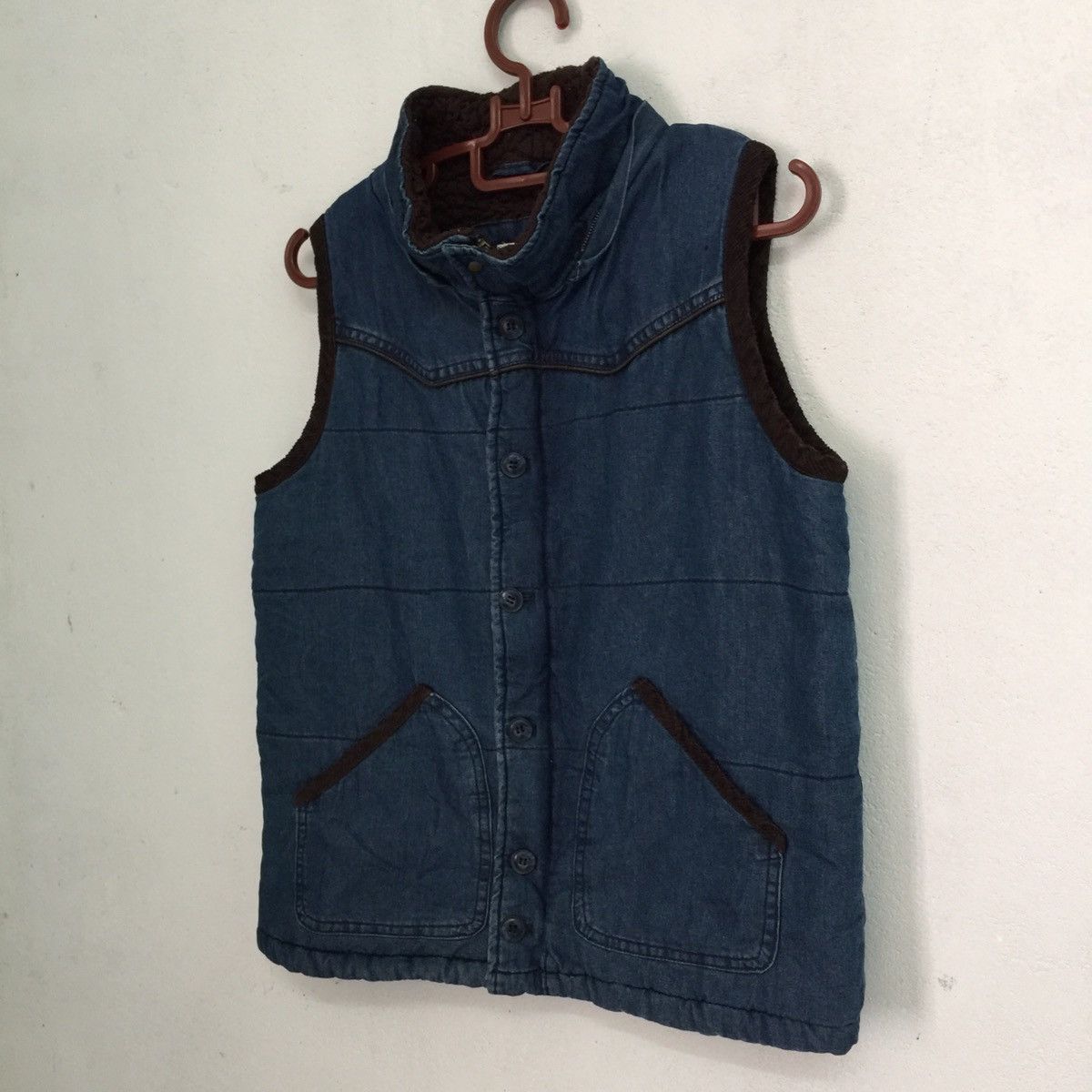 Japanese Brand Fine wear fleece denim vest Size US M / EU 48-50 / 2 - 3 Thumbnail