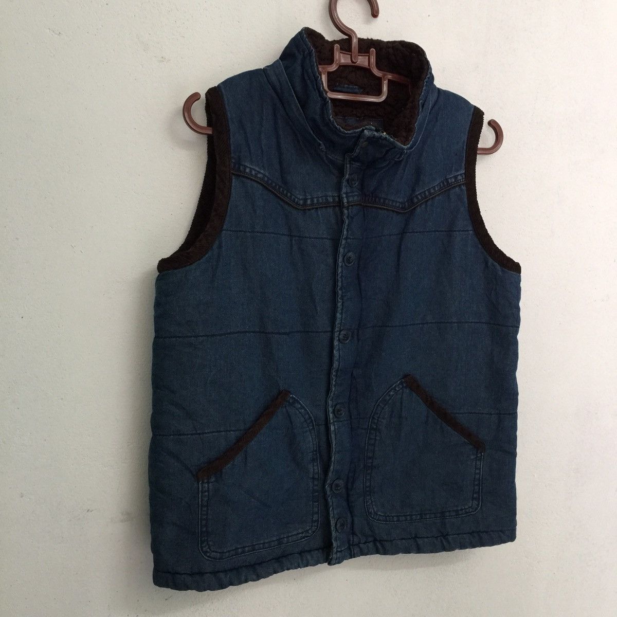 Japanese Brand Fine wear fleece denim vest Size US M / EU 48-50 / 2 - 4 Thumbnail