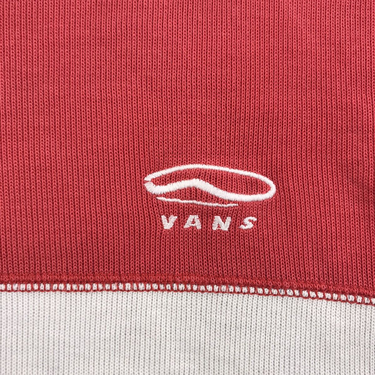 Vtg VANS SKATEBOARD Two Tone Sportswear Red Sweatshirt