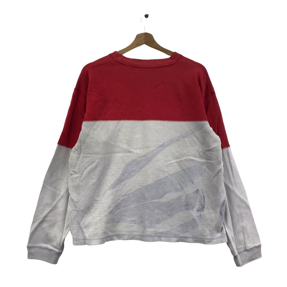 Vtg VANS SKATEBOARD Two Tone Sportswear Red Sweatshirt