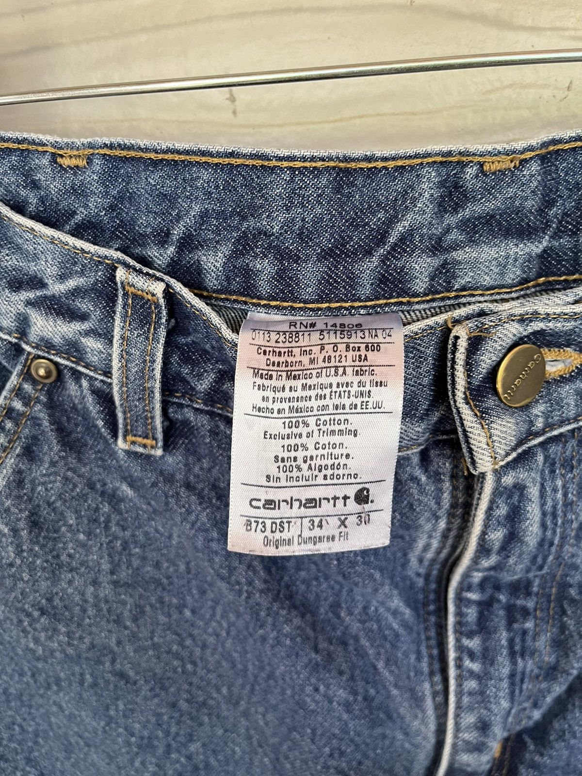 Carhartt × Vintage Vintage Sun Faded Carhartt Double Knee Jeans Size US 32 / EU 48 - 8 Thumbnail