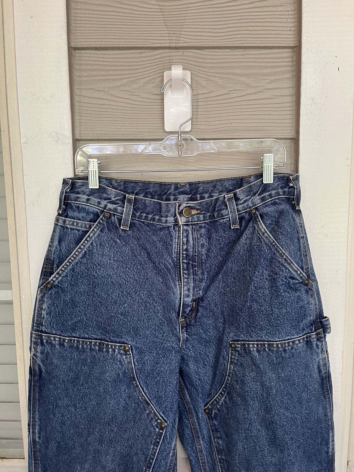 Carhartt × Vintage Vintage Sun Faded Carhartt Double Knee Jeans Size US 32 / EU 48 - 3 Thumbnail