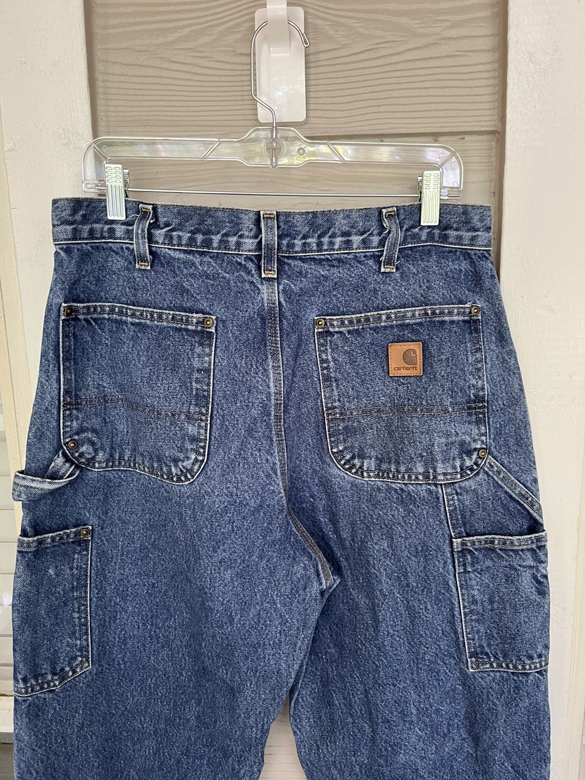 Carhartt × Vintage Vintage Sun Faded Carhartt Double Knee Jeans Size US 32 / EU 48 - 11 Thumbnail