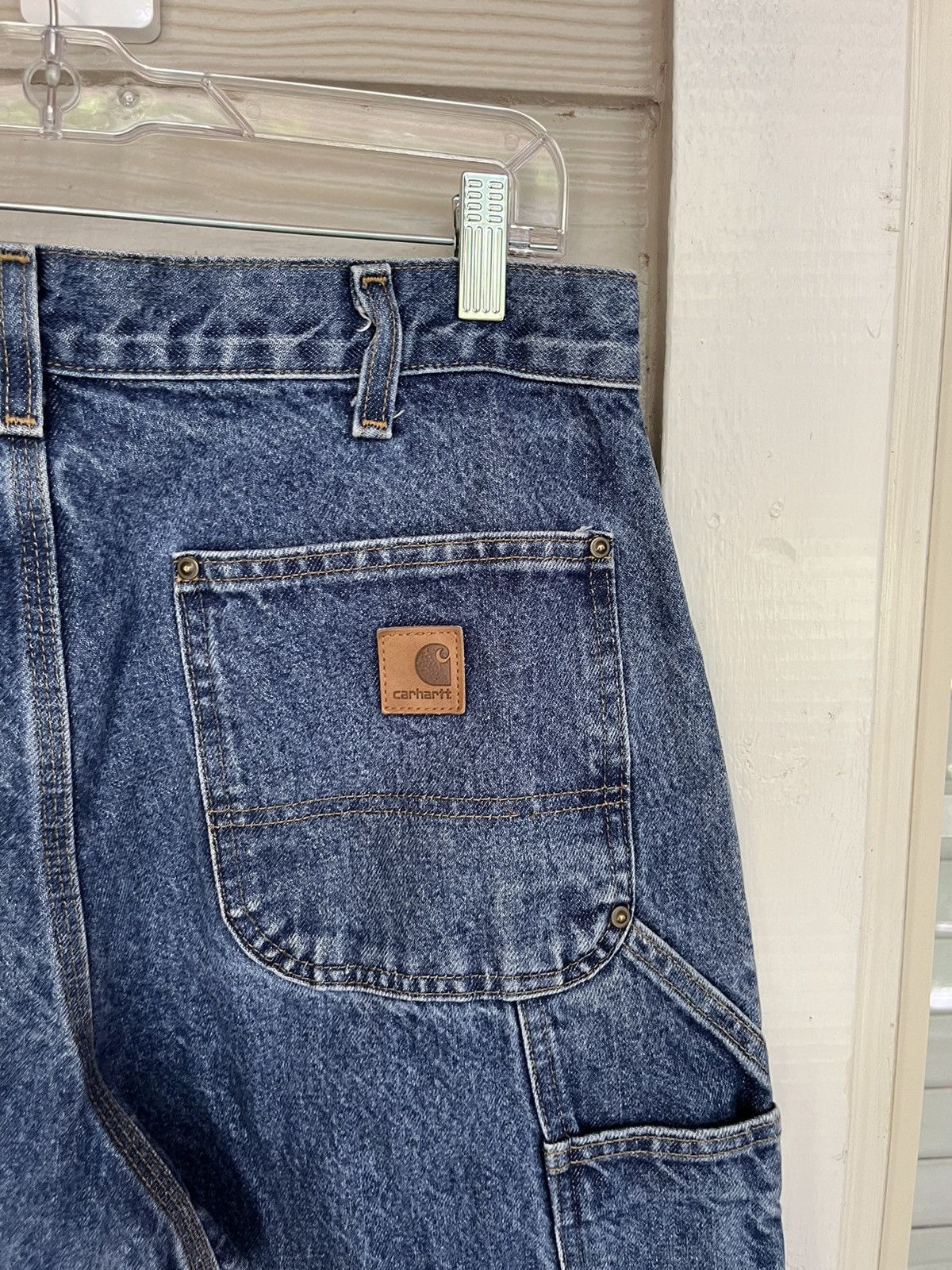 Carhartt × Vintage Vintage Sun Faded Carhartt Double Knee Jeans Size US 32 / EU 48 - 7 Thumbnail