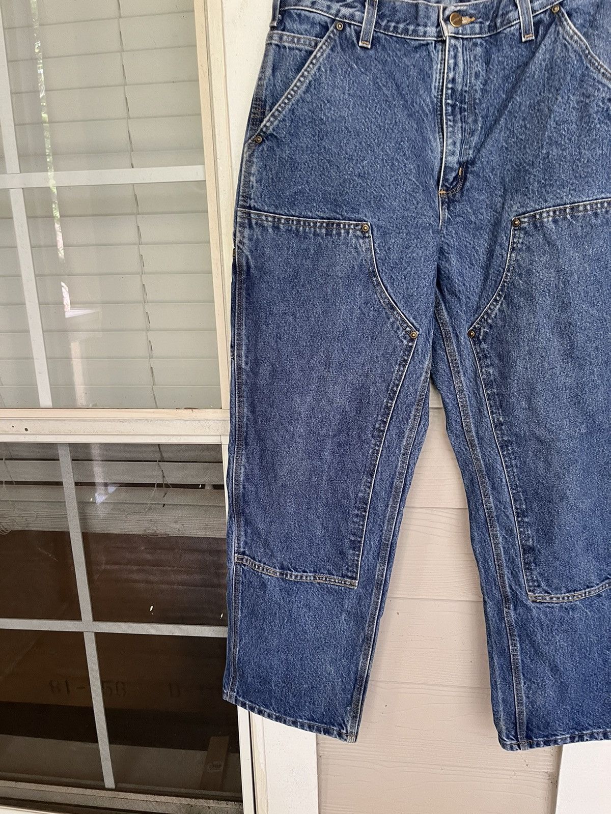 Carhartt × Vintage Vintage Sun Faded Carhartt Double Knee Jeans Size US 32 / EU 48 - 9 Thumbnail