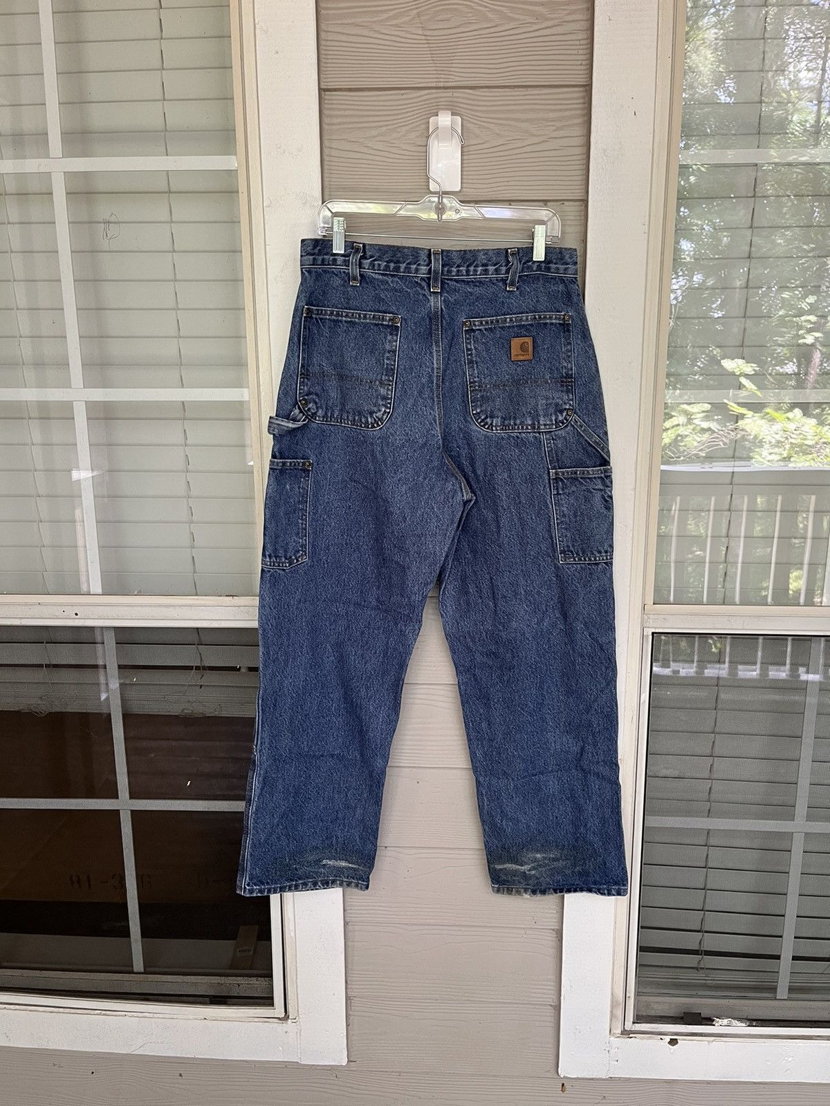 Carhartt × Vintage Vintage Sun Faded Carhartt Double Knee Jeans Size US 32 / EU 48 - 2 Thumbnail