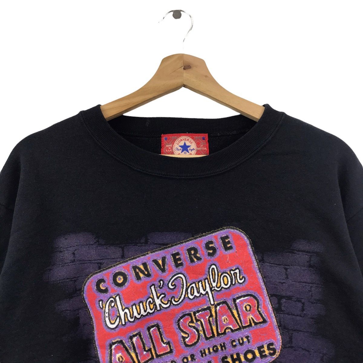 Converse Vintage CONVERSE ALL STAR Chuck Taylor Skate BlackSweatshirt Size US M / EU 48-50 / 2 - 2 Thumbnail