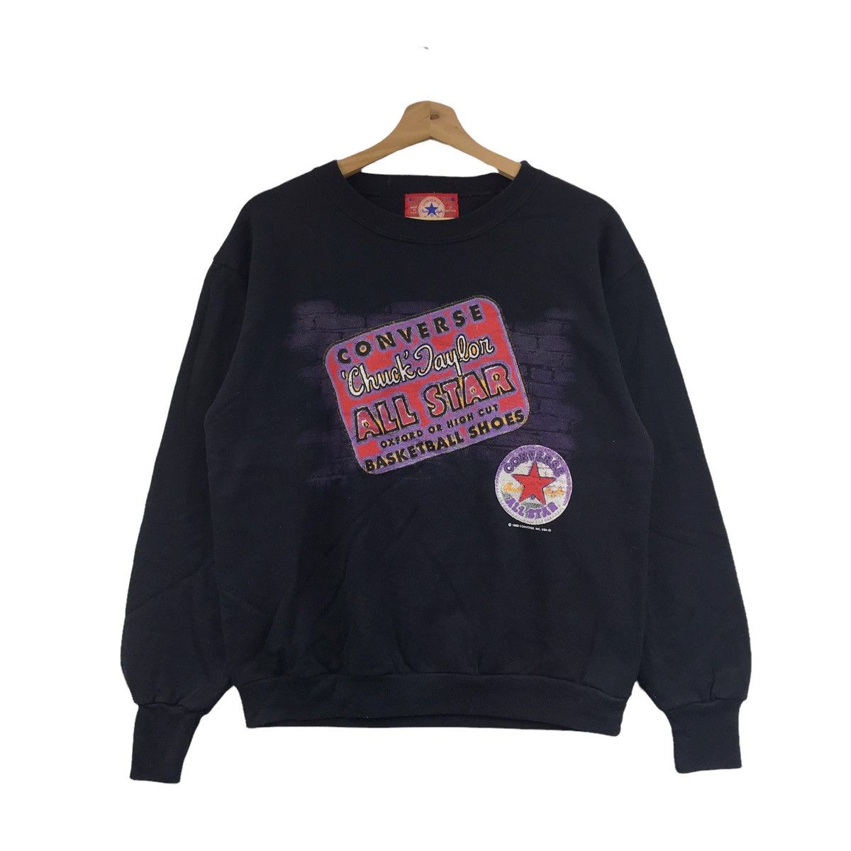 Converse Vintage CONVERSE ALL STAR Chuck Taylor Skate BlackSweatshirt Size US M / EU 48-50 / 2 - 1 Thumbnail
