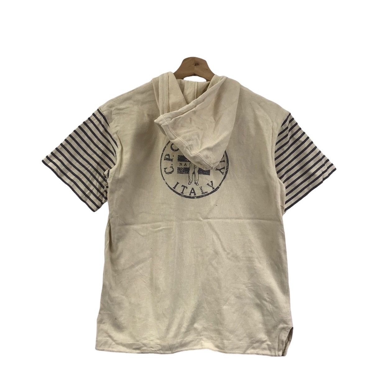 C.P. Company CP COMPANY ITALY Navu Sailor Back Hit Short Sleeve Hoodie Size US XS / EU 42 / 0 - 1 Thumbnail