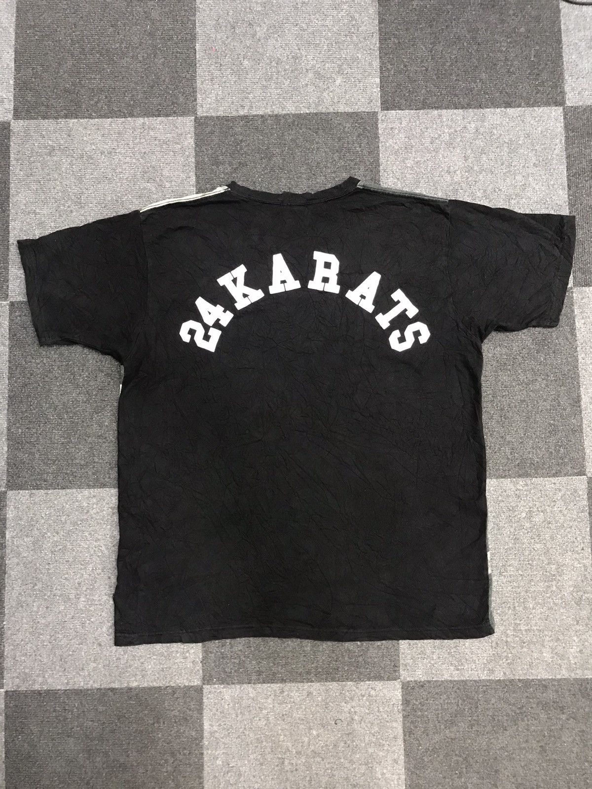Japanese Brand 24 KARATS Japan Streetwear All Over Spell Out Print Shirt Size US L / EU 52-54 / 3 - 12 Thumbnail