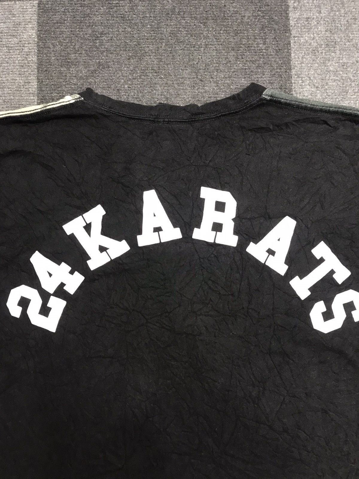 Japanese Brand 24 KARATS Japan Streetwear All Over Spell Out Print Shirt Size US L / EU 52-54 / 3 - 13 Thumbnail