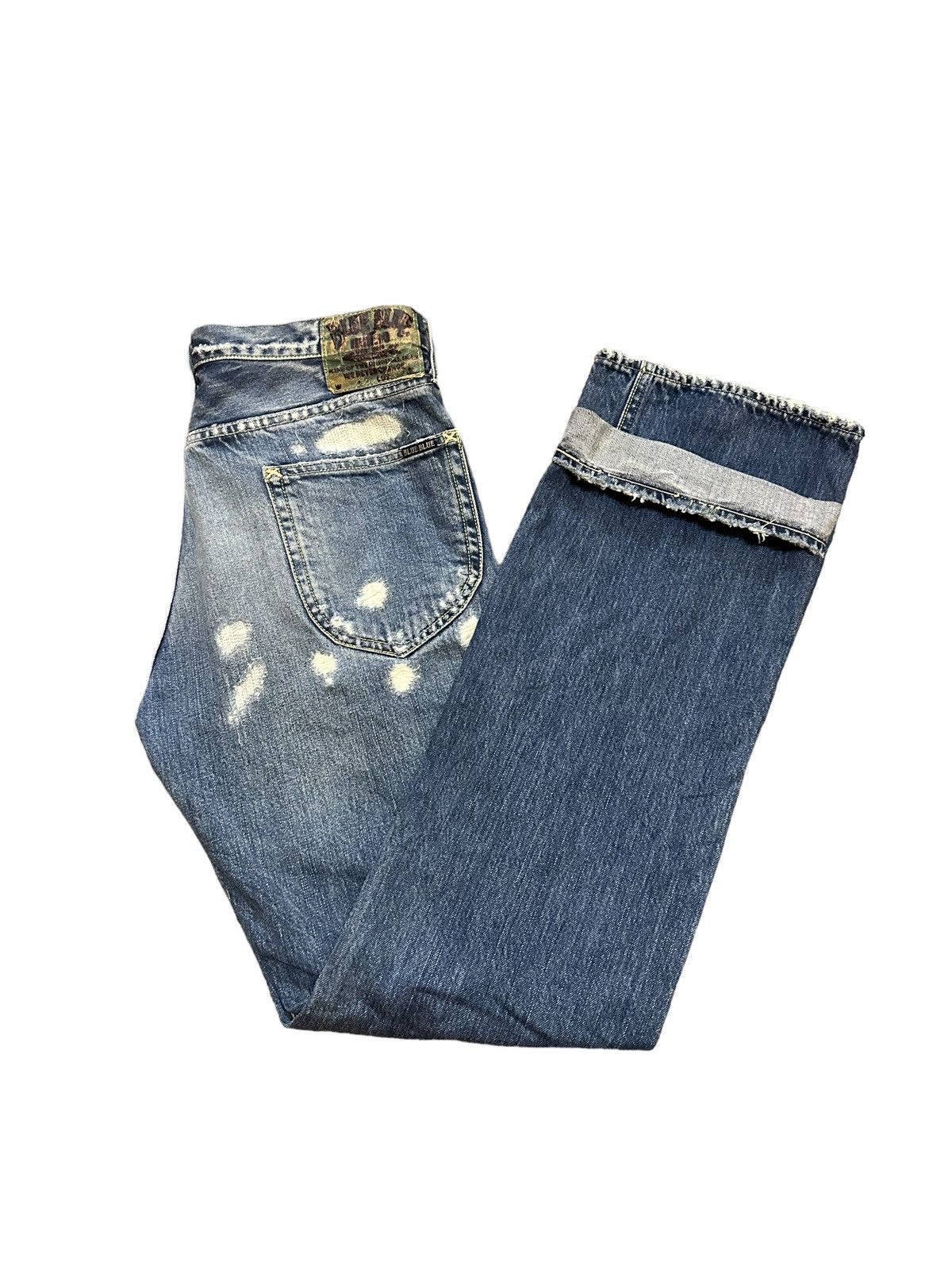 vintage blue blue japan denim jeans rare design
