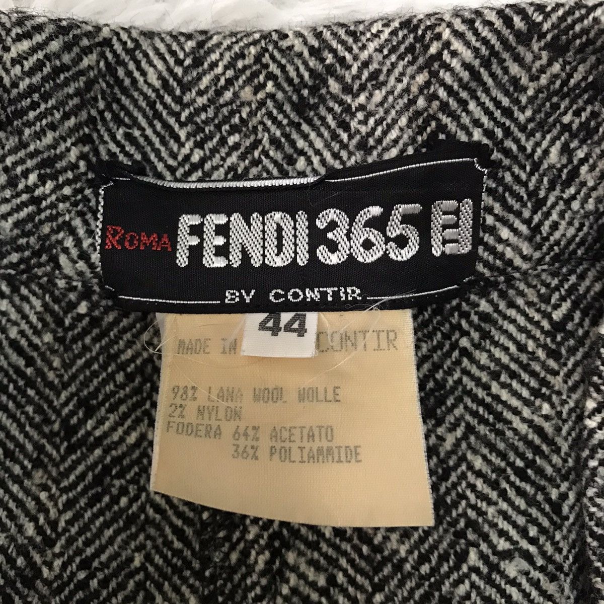 Fendi Vtg Fendi 365 By Contir Wool Nylon Women Jacket Half Button Size M / US 6-8 / IT 42-44 - 13 Thumbnail