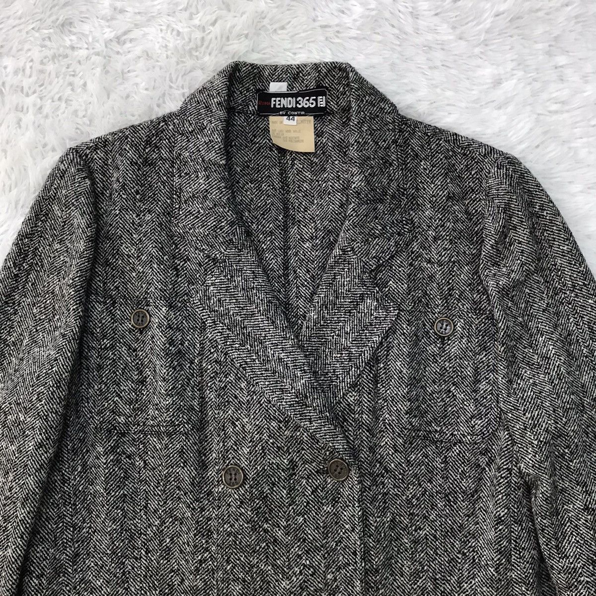 Fendi Vtg Fendi 365 By Contir Wool Nylon Women Jacket Half Button Size M / US 6-8 / IT 42-44 - 6 Thumbnail