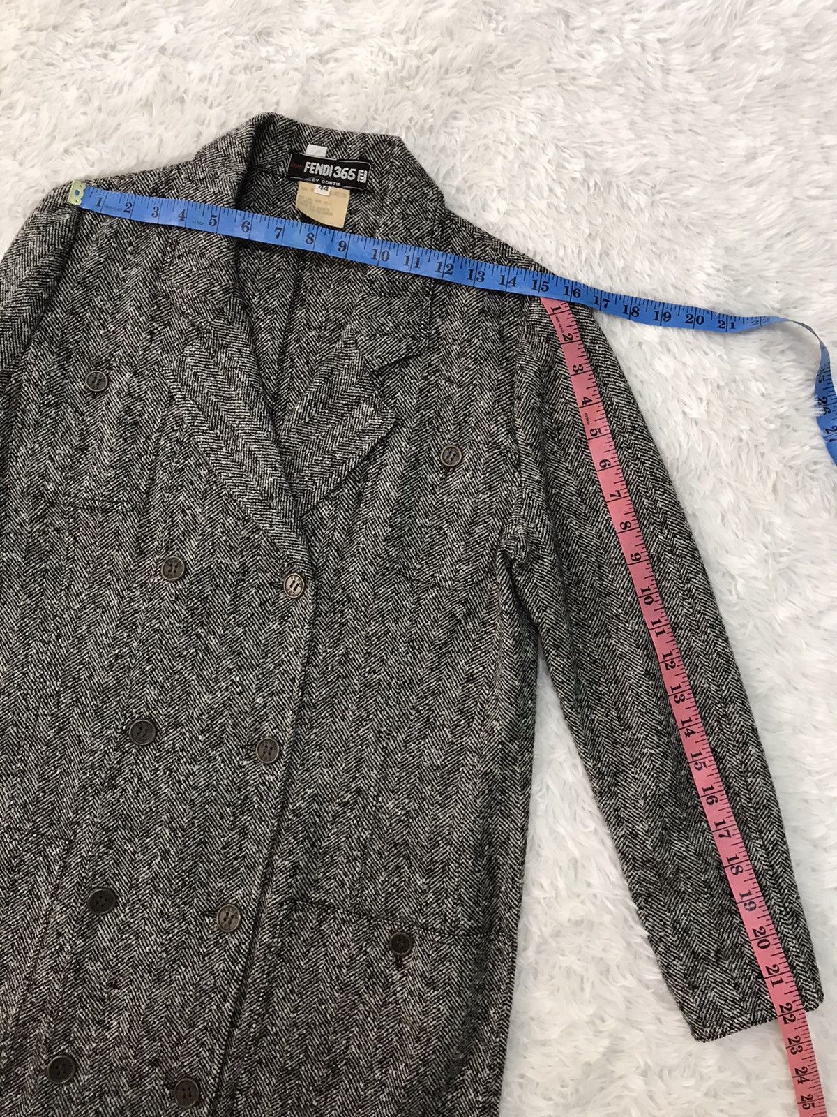 Fendi Vtg Fendi 365 By Contir Wool Nylon Women Jacket Half Button Size M / US 6-8 / IT 42-44 - 17 Thumbnail
