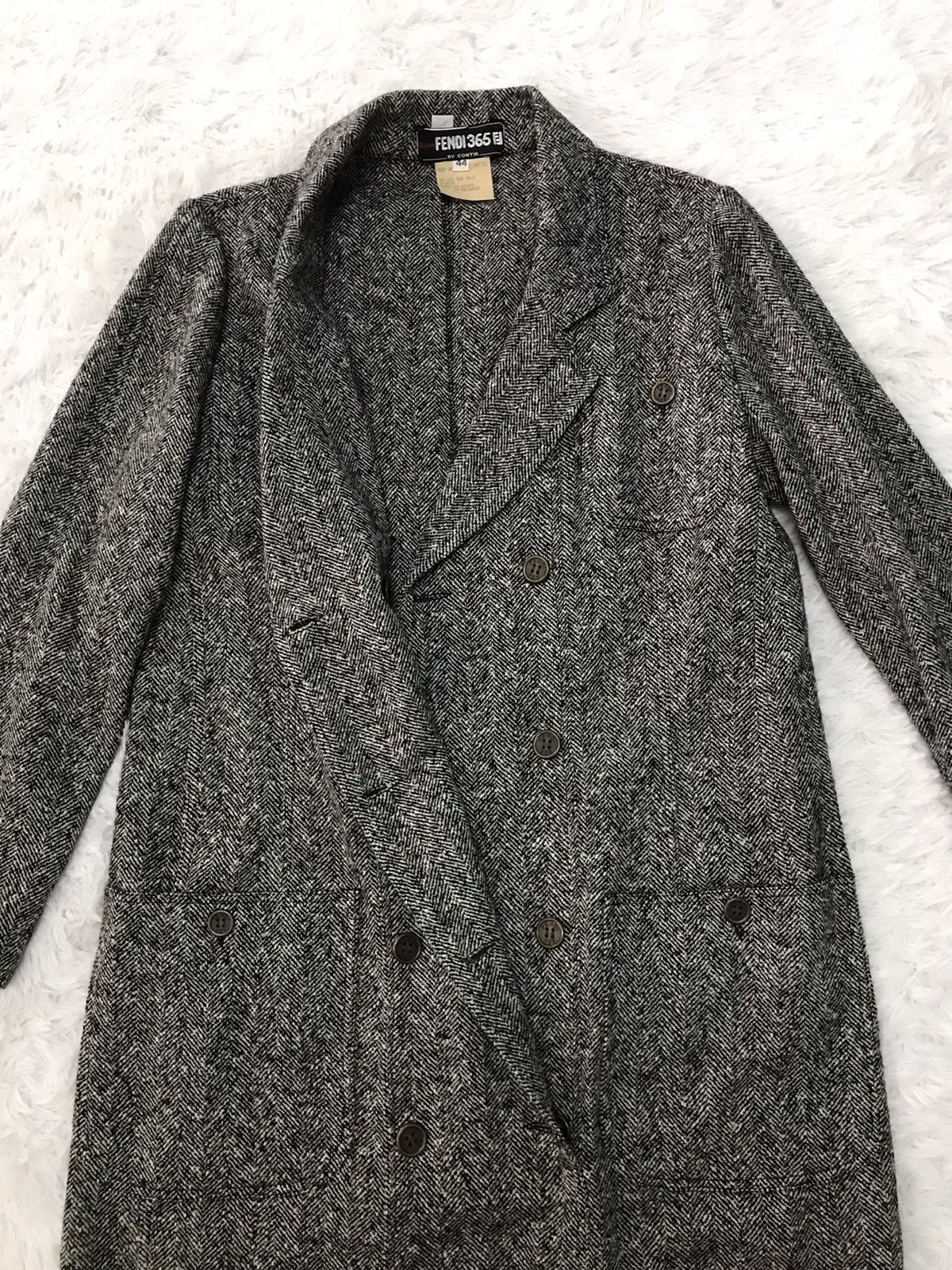 Fendi Vtg Fendi 365 By Contir Wool Nylon Women Jacket Half Button Size M / US 6-8 / IT 42-44 - 12 Thumbnail
