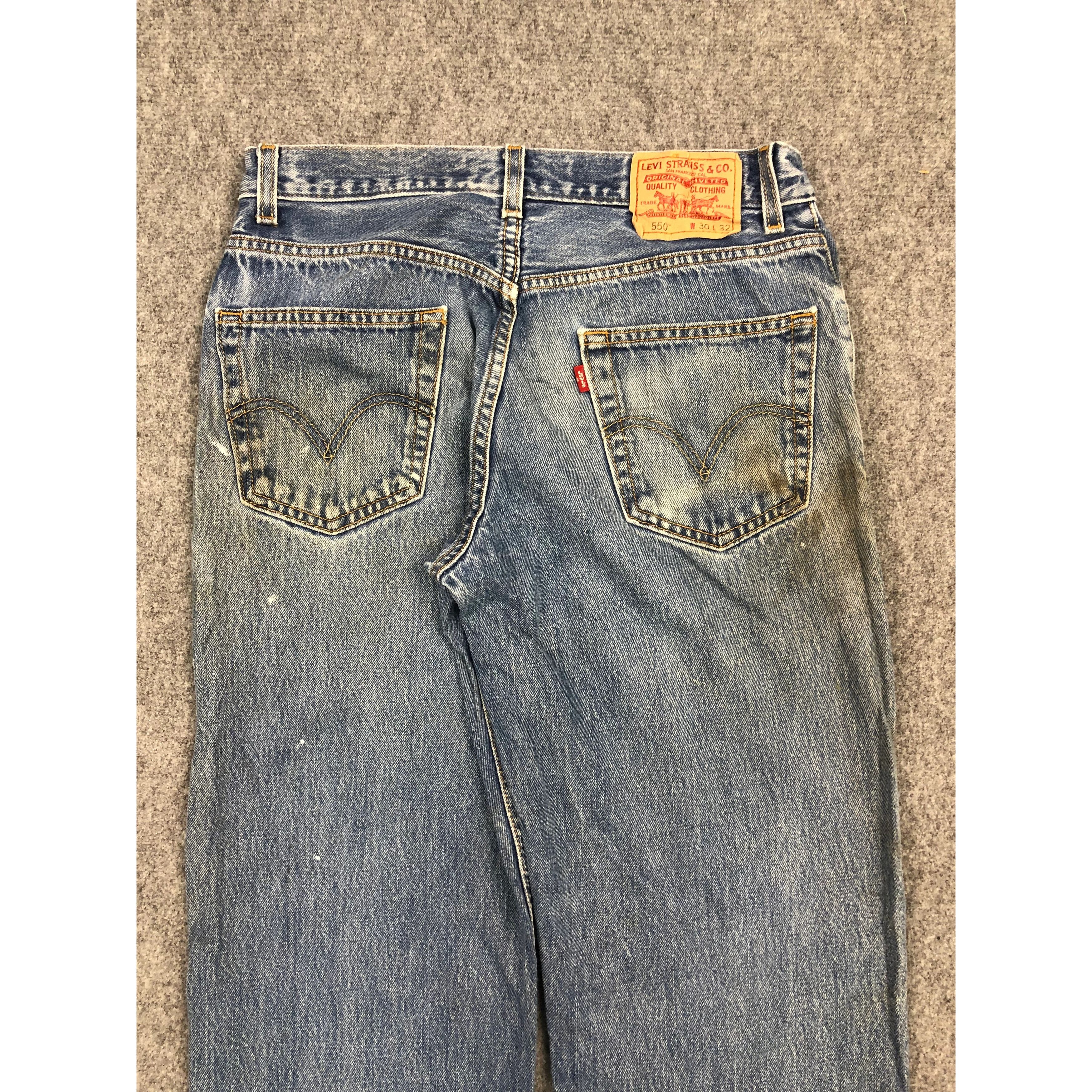 Levi's Vintage Levis 550 Relaxed Fit Blue Denim DP0247 Size US 30 / EU 46 - 4 Thumbnail