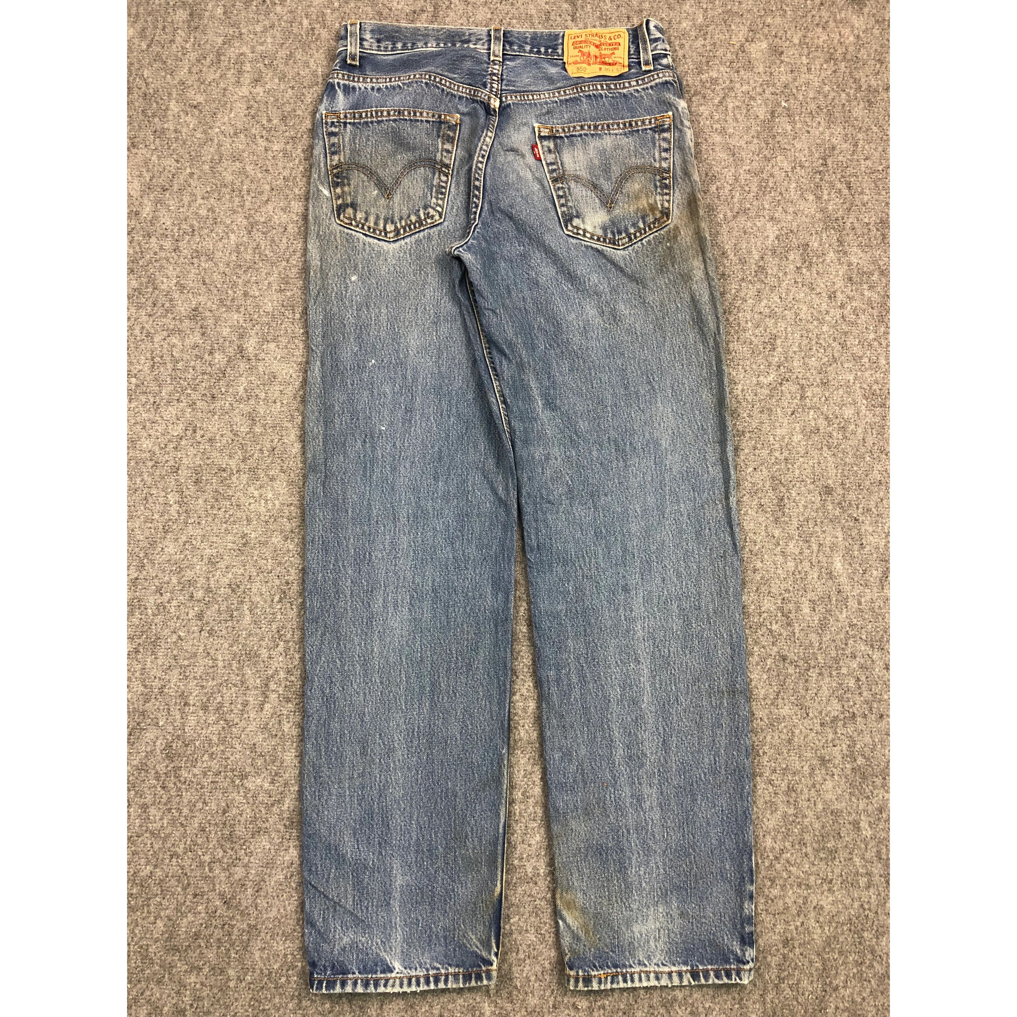 Levi's Vintage Levis 550 Relaxed Fit Blue Denim DP0247 Size US 30 / EU 46 - 2 Thumbnail