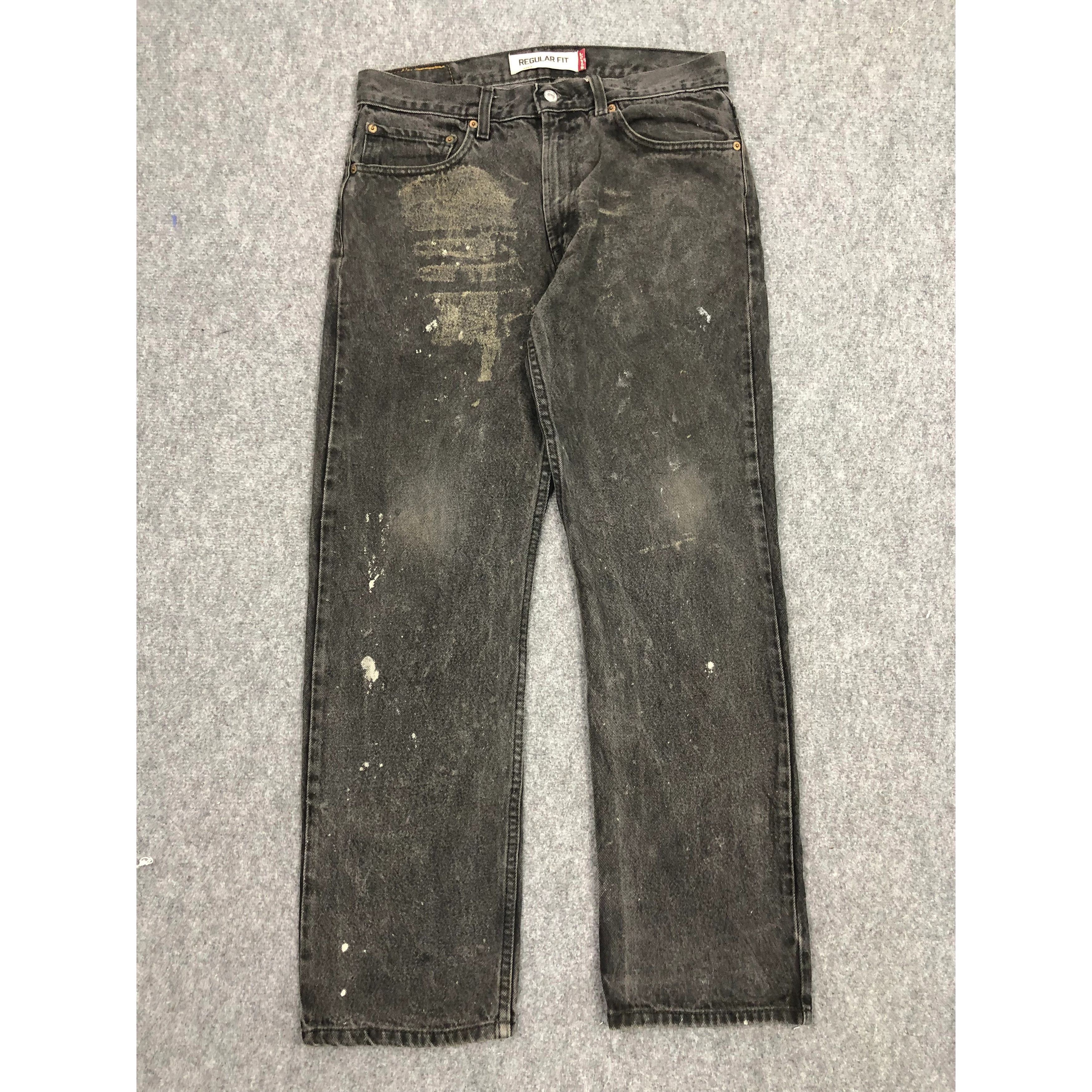 Levi's Vintage Levis 505 Regular Fit Painter Black Denim DP0284 Size US 33 - 1 Thumbnail