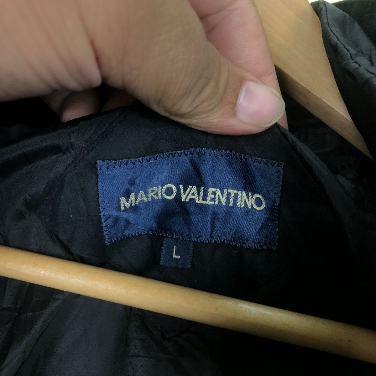 Japanese Brand Vintage Mario Valentino Parka JacketBlack Size US L / EU 52-54 / 3 - 9 Thumbnail