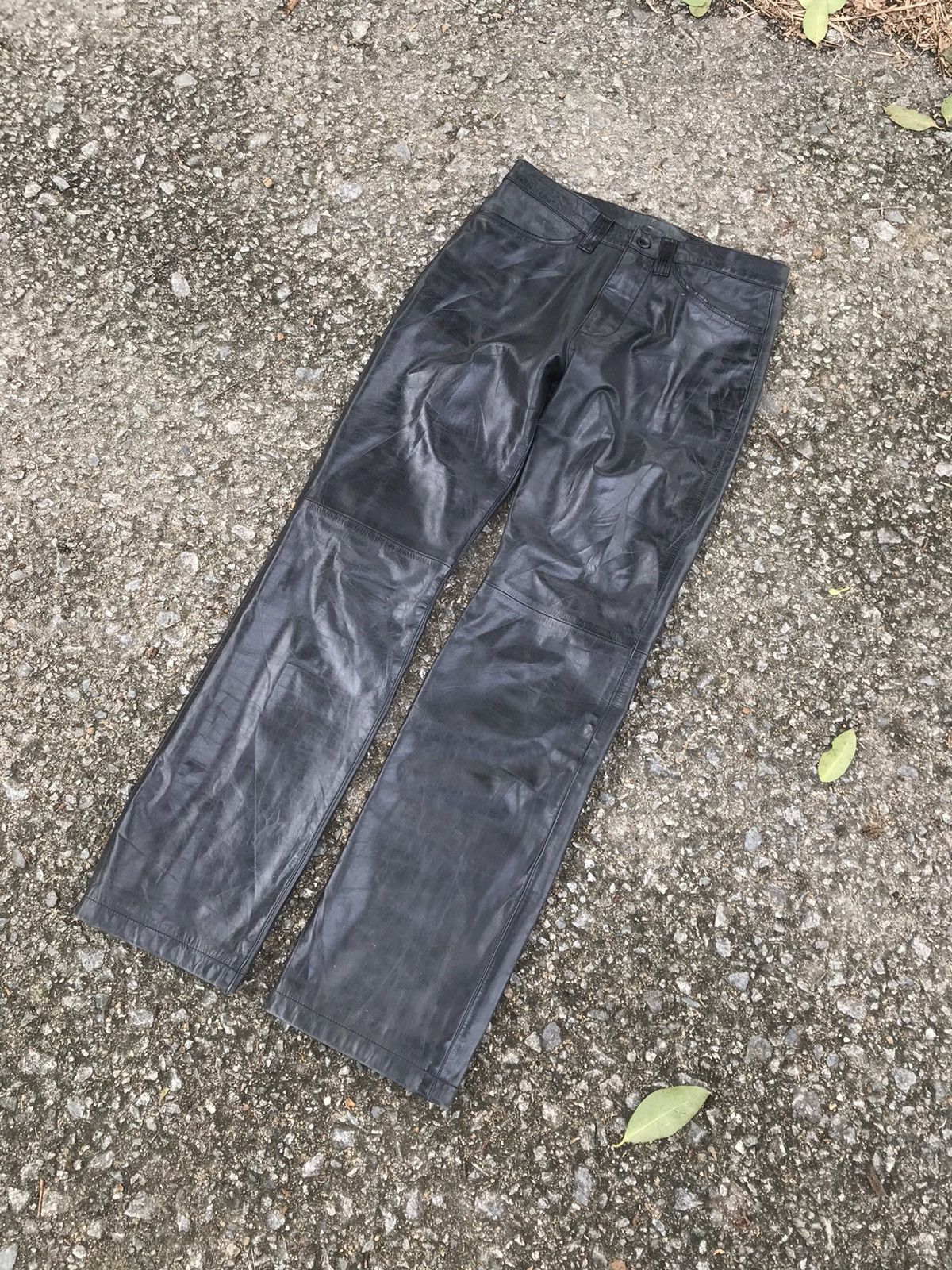 Beauty Beast Archival Yoshiyuki Konishi Cowhide Leather Pants Size US 29 - 5 Thumbnail