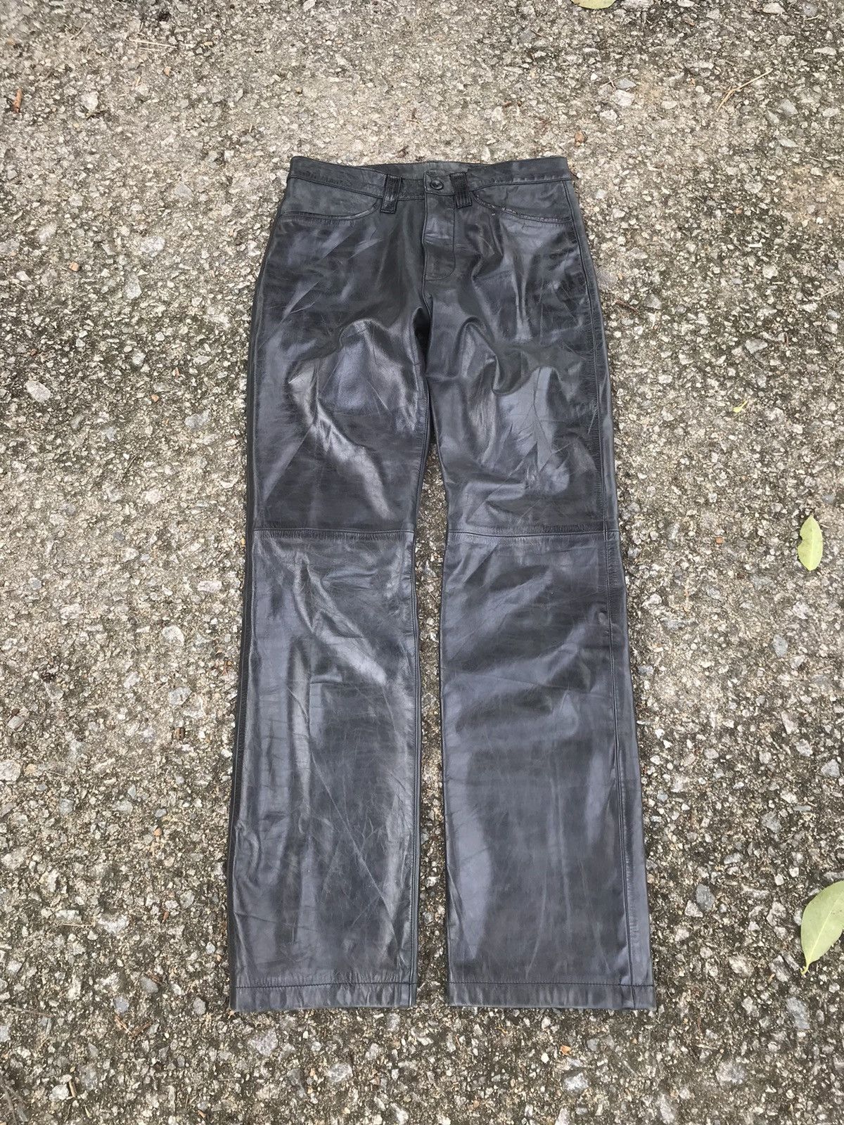 Beauty Beast Archival Yoshiyuki Konishi Cowhide Leather Pants Size US 29 - 3 Thumbnail
