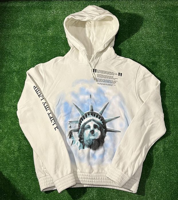 Off-White c/o Virgil Abloh Statue Of Liberty Hoodie in Blue for Men