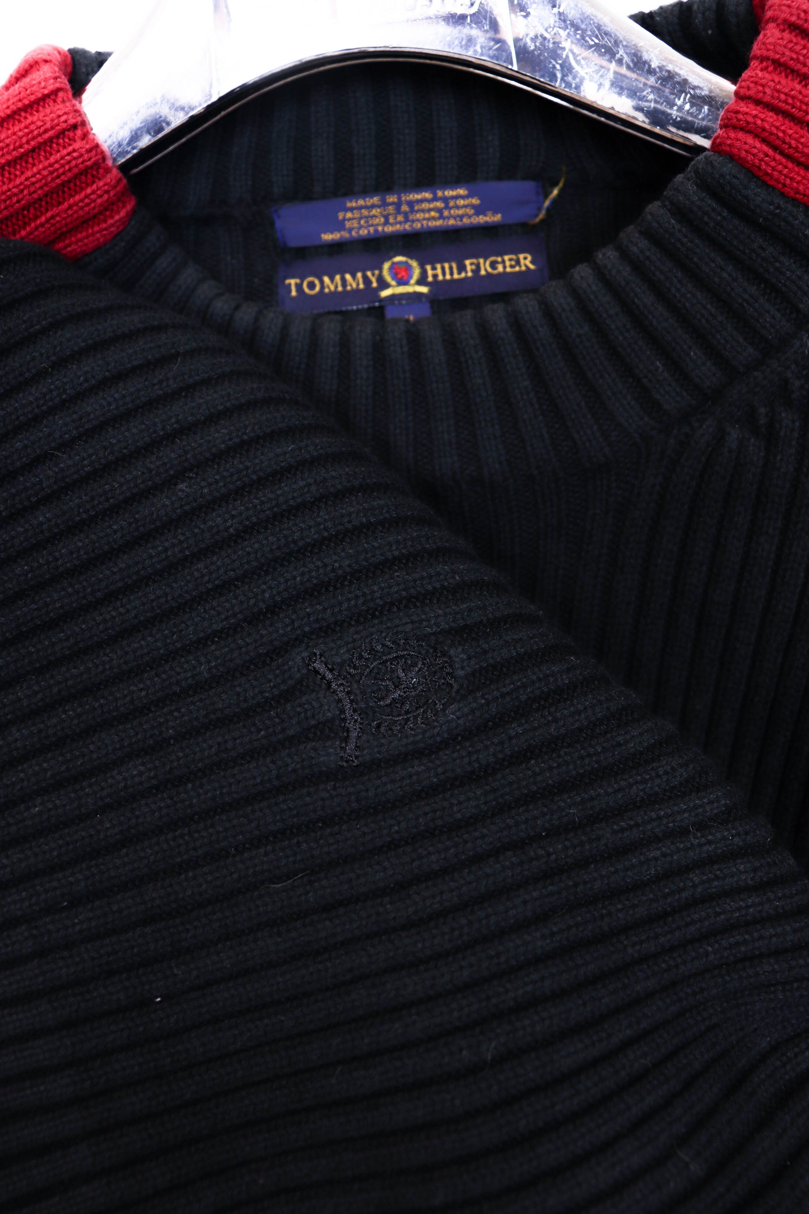 Tommy Hilfiger Tommy Hilfiger Vintage 90s Hong Kong Ribbed Cotton Sweater Size US XL / EU 56 / 4 - 10 Thumbnail