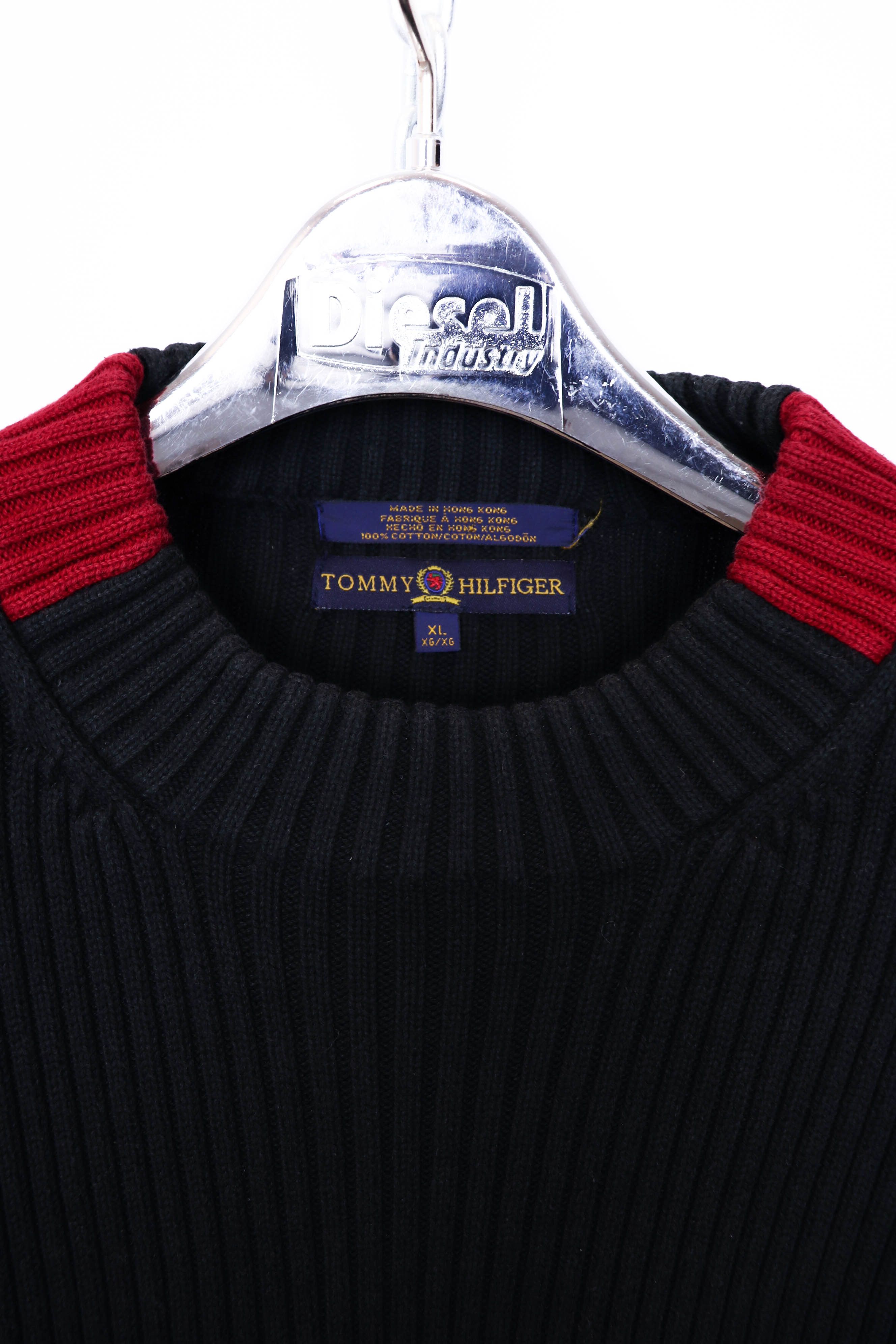 Tommy Hilfiger Tommy Hilfiger Vintage 90s Hong Kong Ribbed Cotton Sweater Size US XL / EU 56 / 4 - 8 Thumbnail