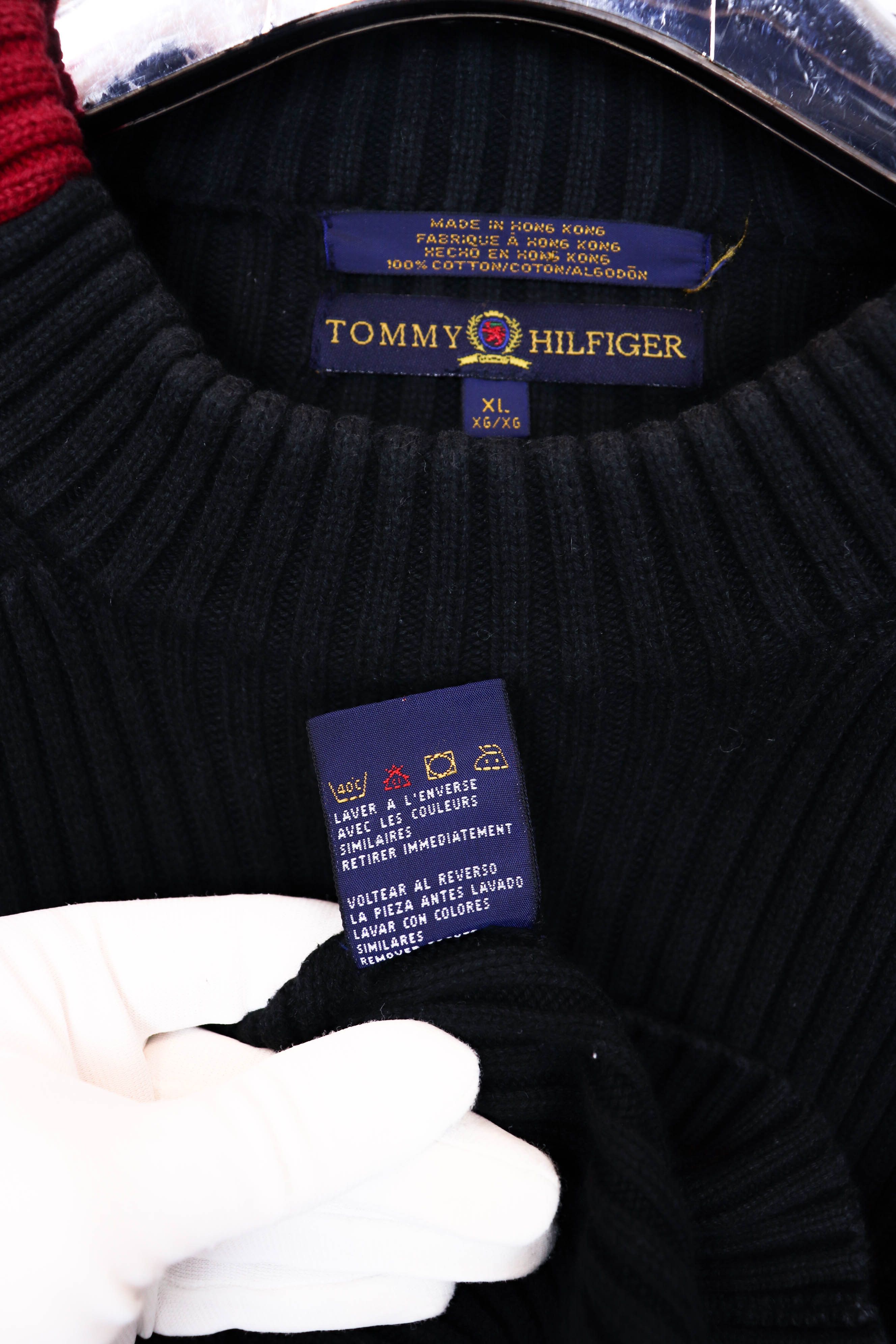 Tommy Hilfiger Tommy Hilfiger Vintage 90s Hong Kong Ribbed Cotton Sweater Size US XL / EU 56 / 4 - 12 Thumbnail