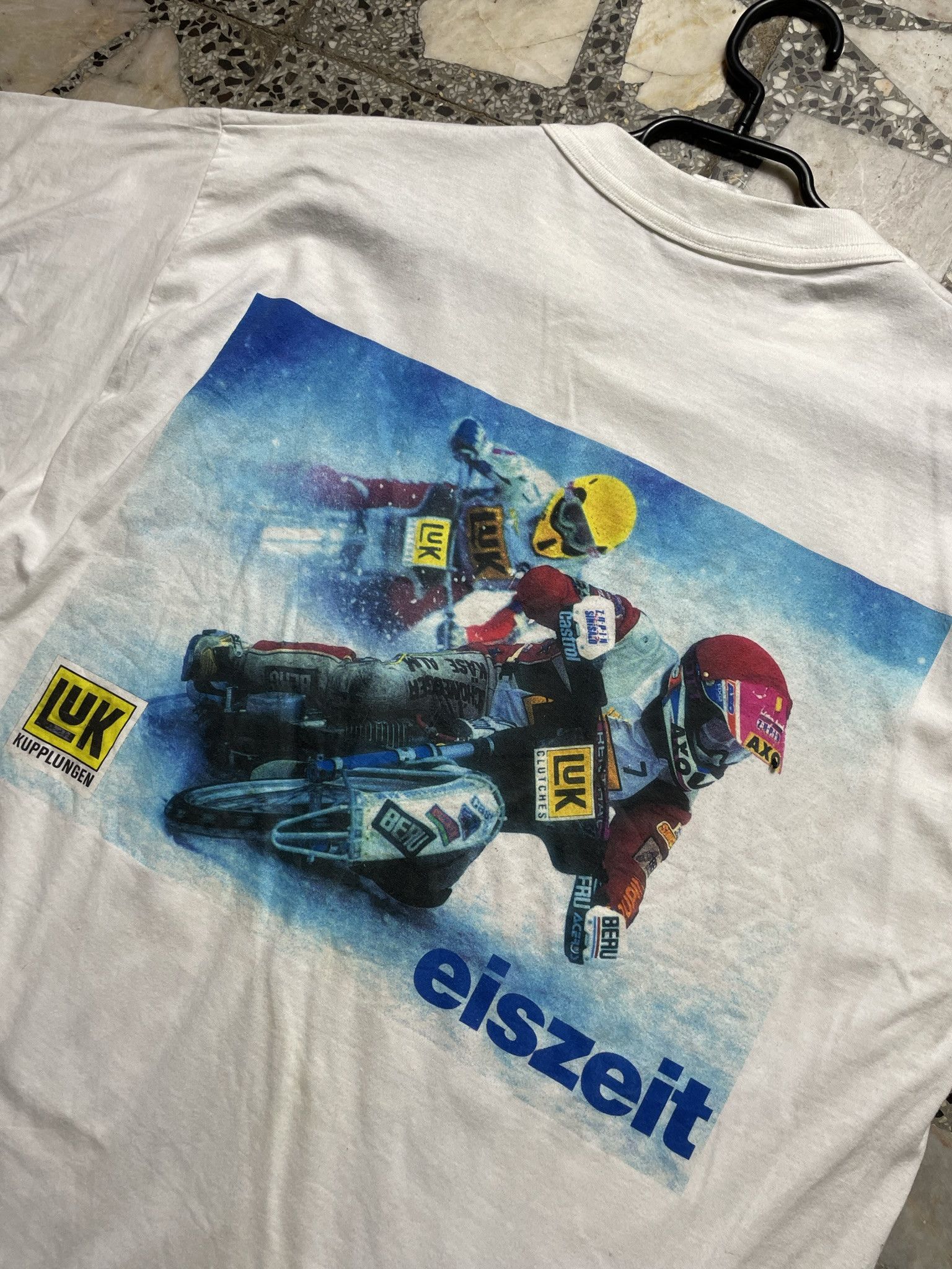 NASCAR × Vintage VINTAGE ICE TIME EISZEIT MOTORCYCLE CROSS RACING TEE Size US L / EU 52-54 / 3 - 3 Thumbnail