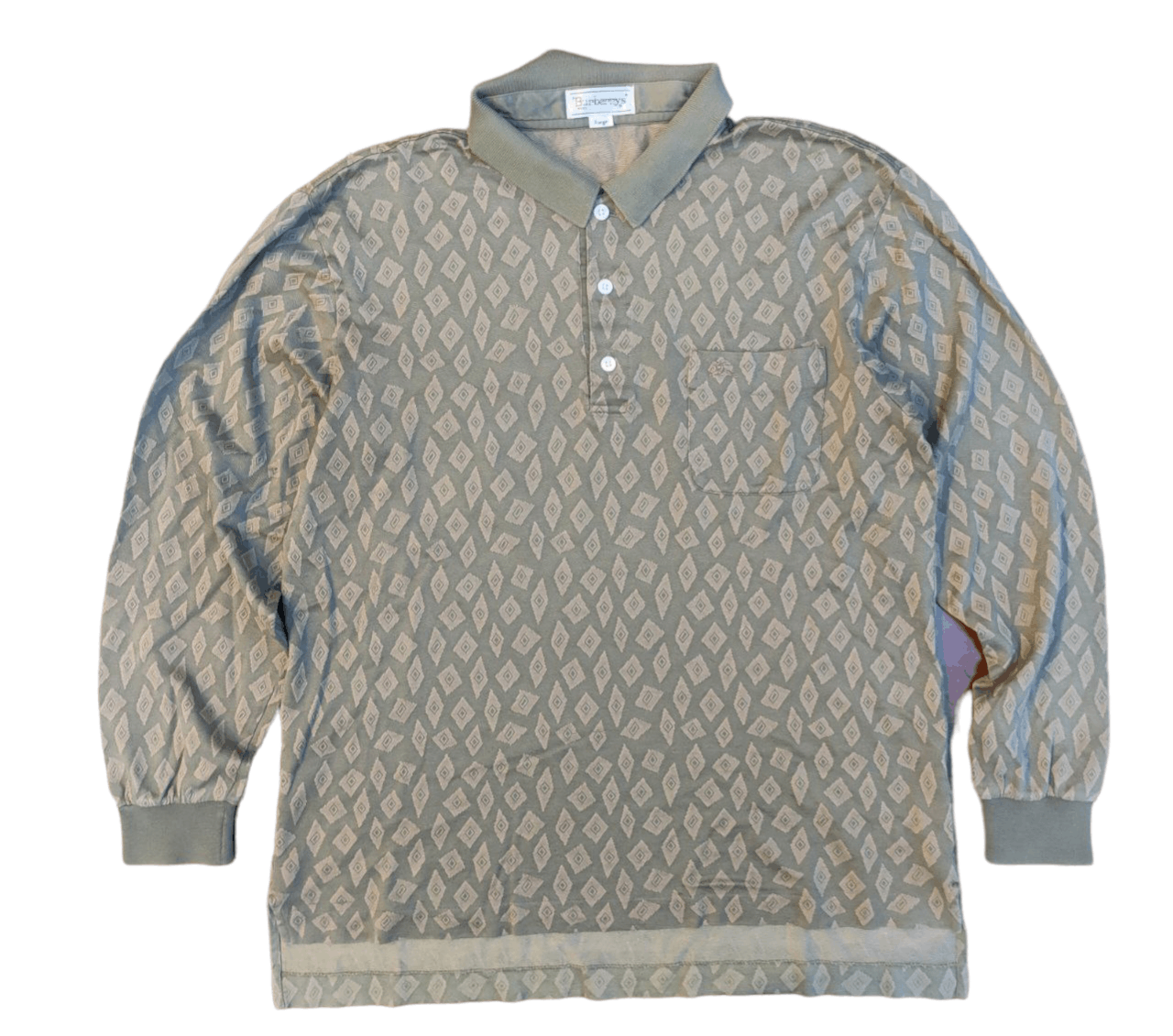 image of Vintage Burberrys Polo Shirt in Green, Men's (Size Medium)