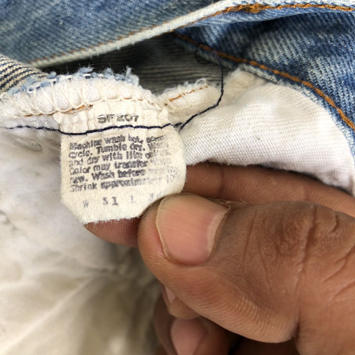 Levi's Vtg 80’s Levis 501 Rindem Button 555 Selvedge Denim Jeans Size US 29 - 8 Thumbnail